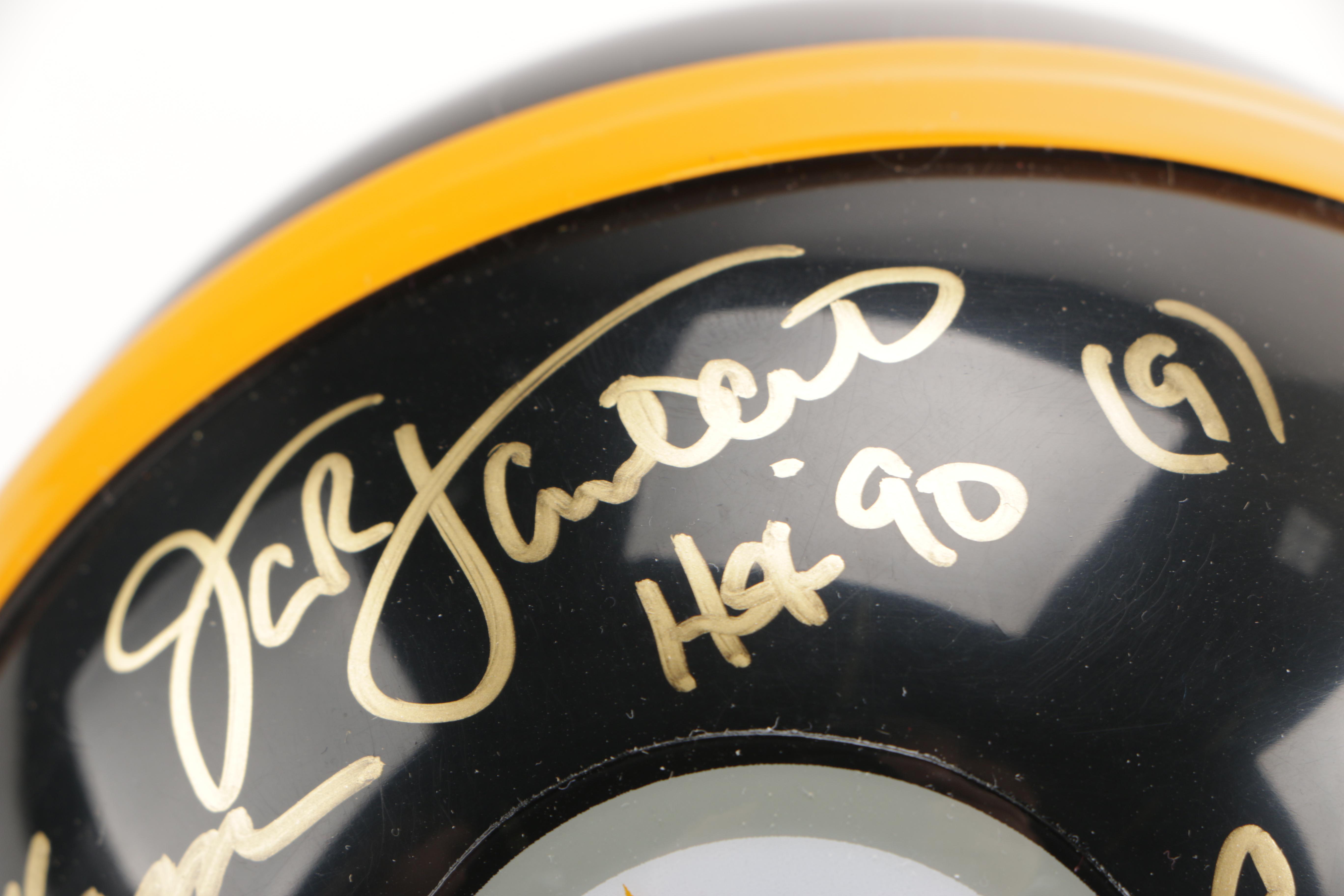 Andy Russell, Jack Ham, and Jack Lambert Signed Mini Helmet