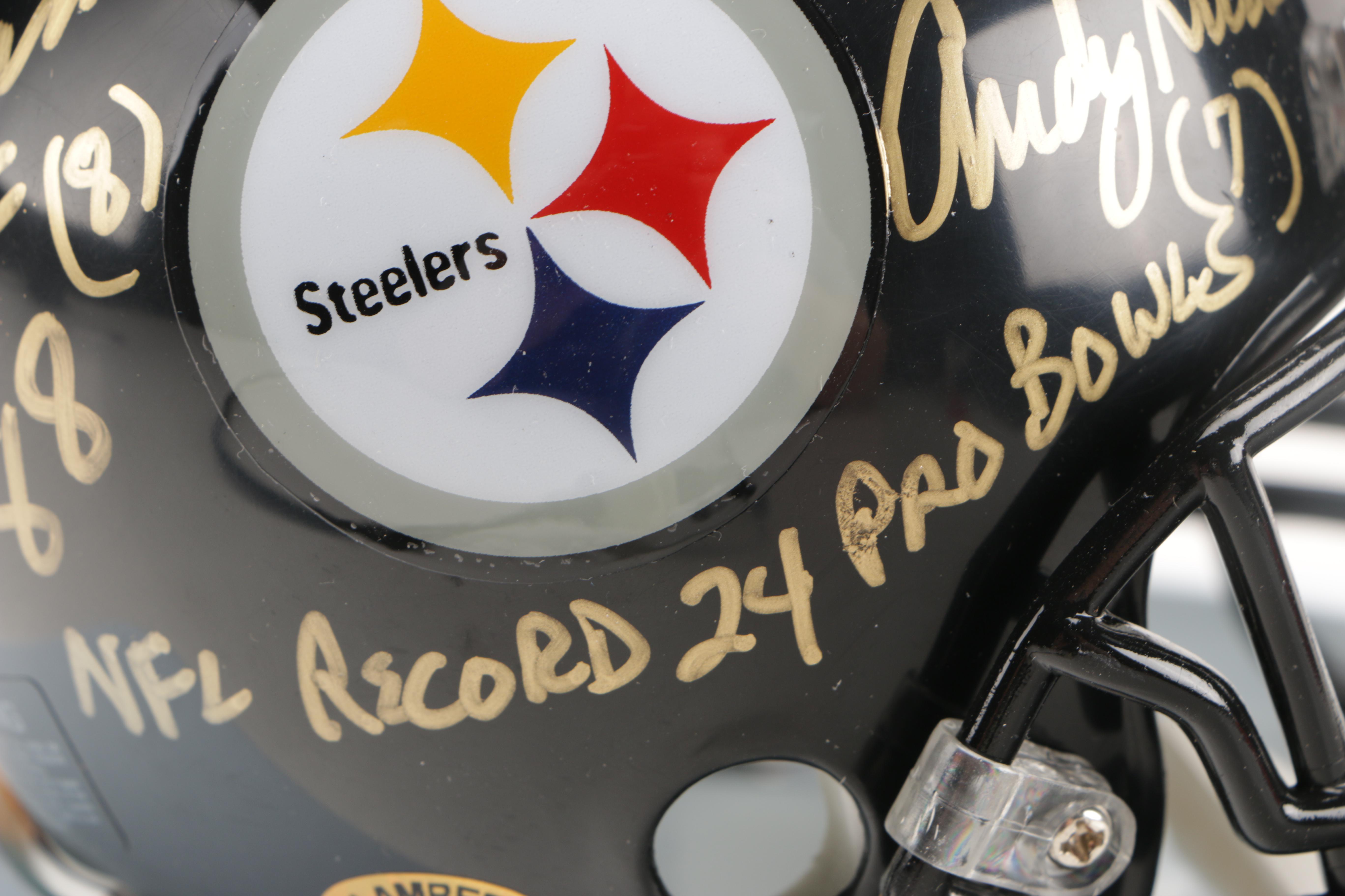 Andy Russell, Jack Ham, and Jack Lambert Signed Mini Helmet