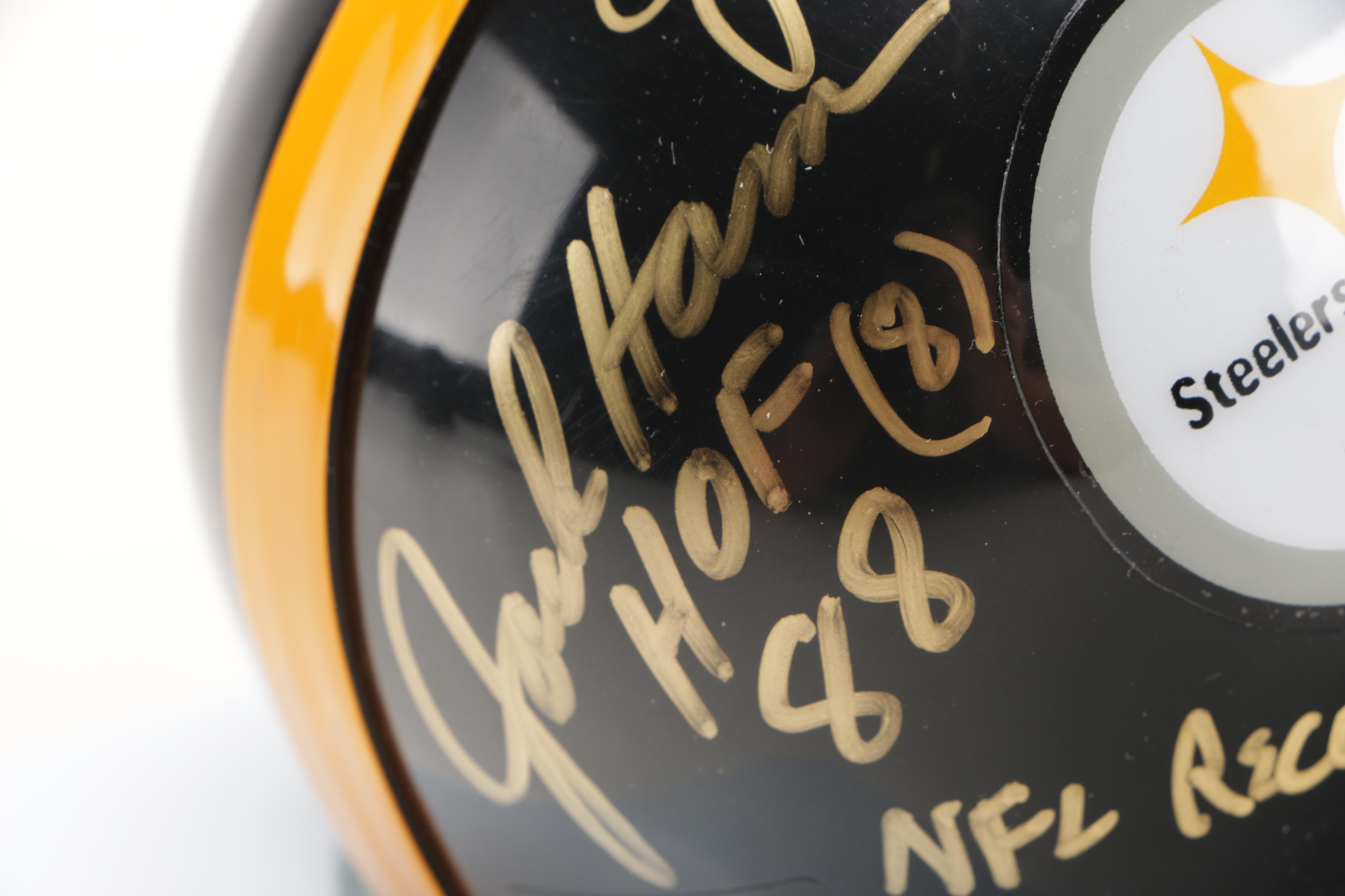 Andy Russell, Jack Ham, and Jack Lambert Signed Mini Helmet