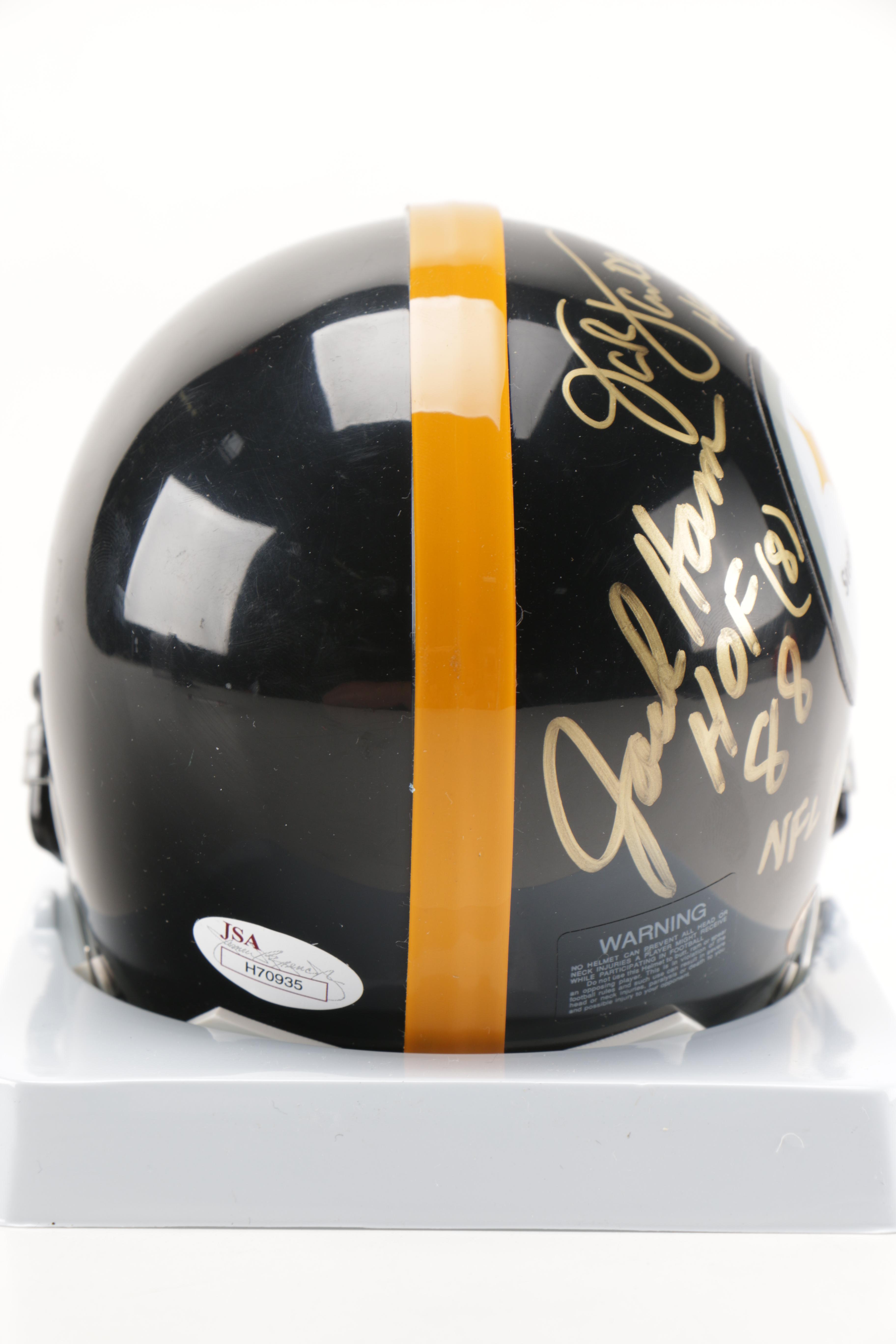 Andy Russell, Jack Ham, and Jack Lambert Signed Mini Helmet