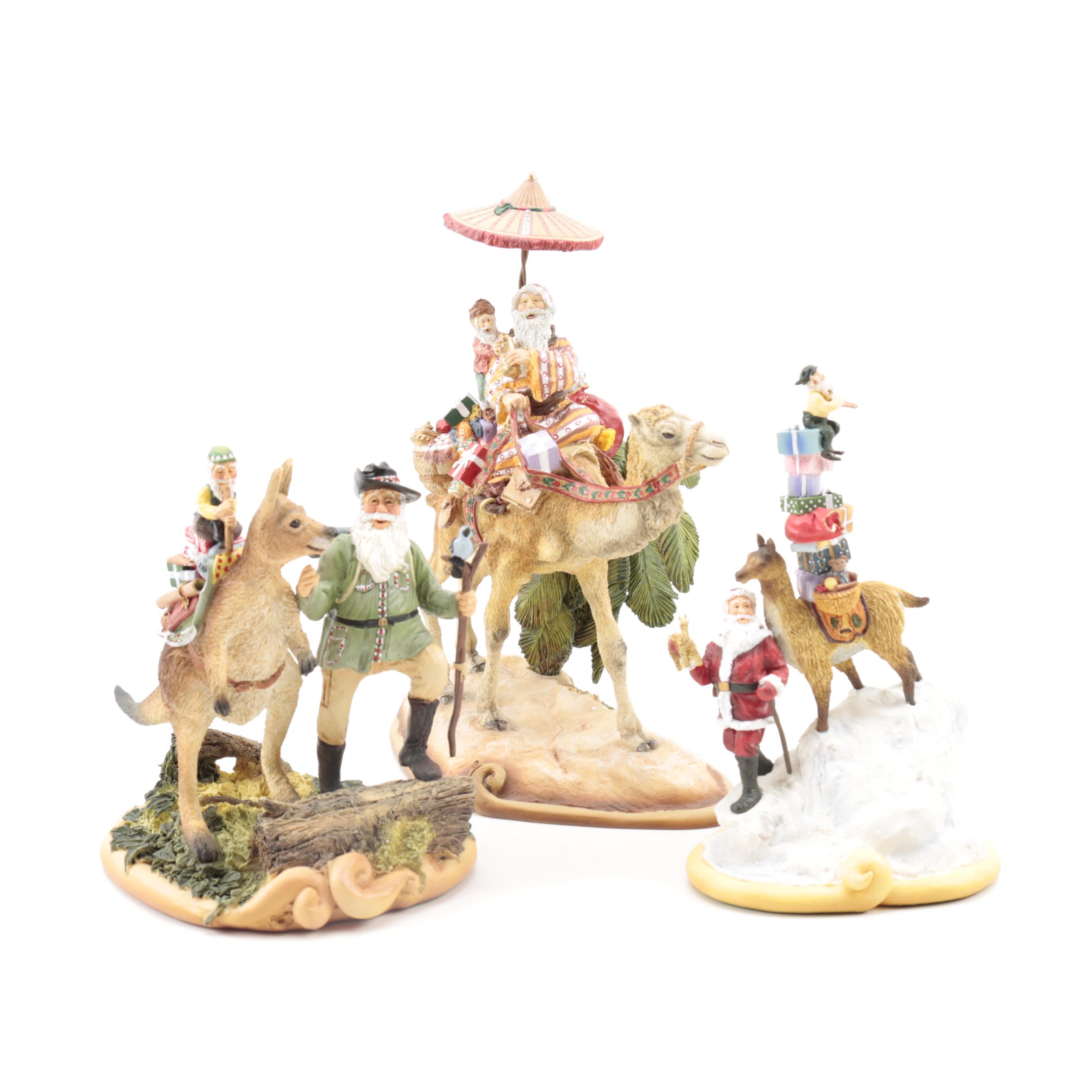 Maruri Limited Edition "Santa's World Travels" Ceramic Figurines