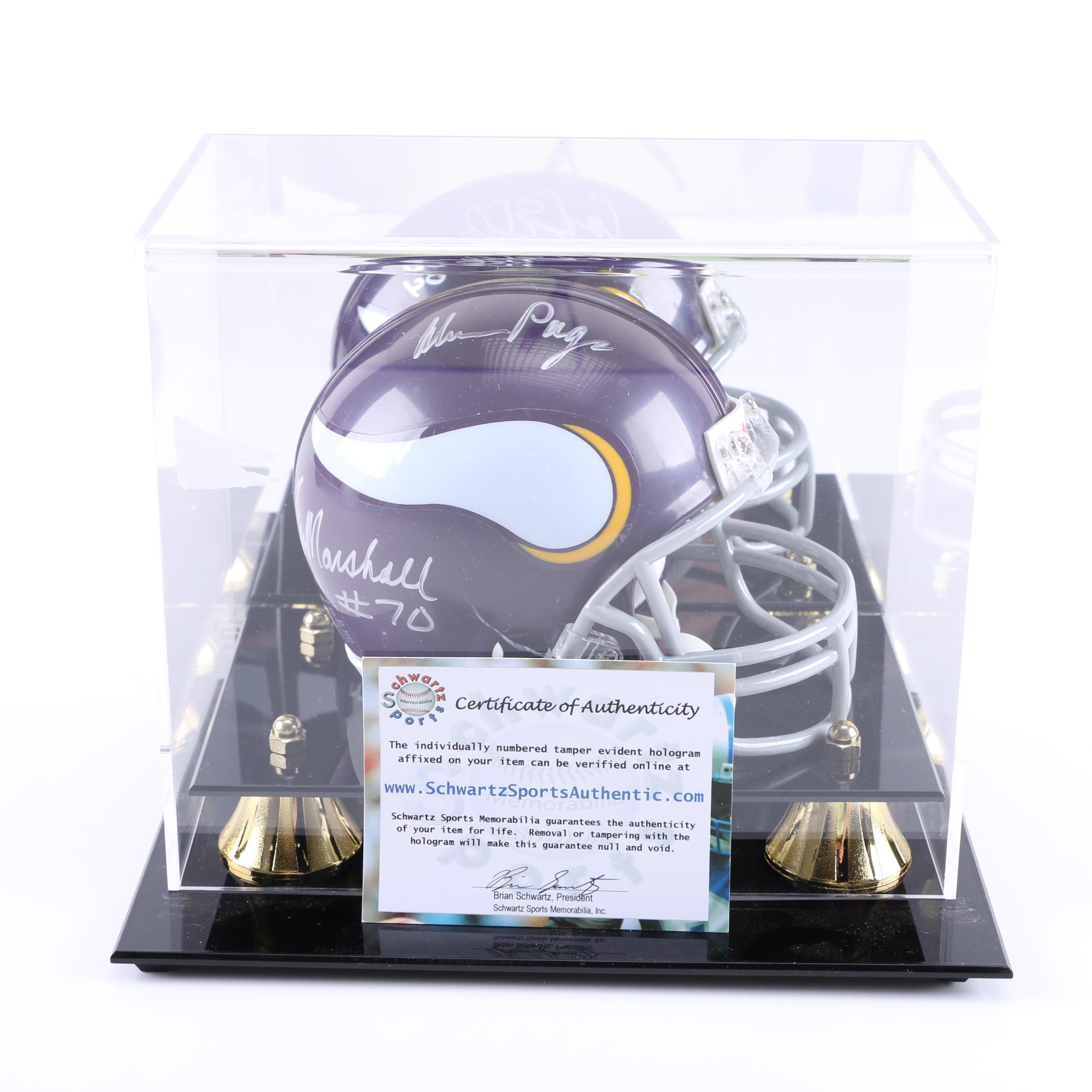 Signed Minnesota Vikings Miniature Football Helmet