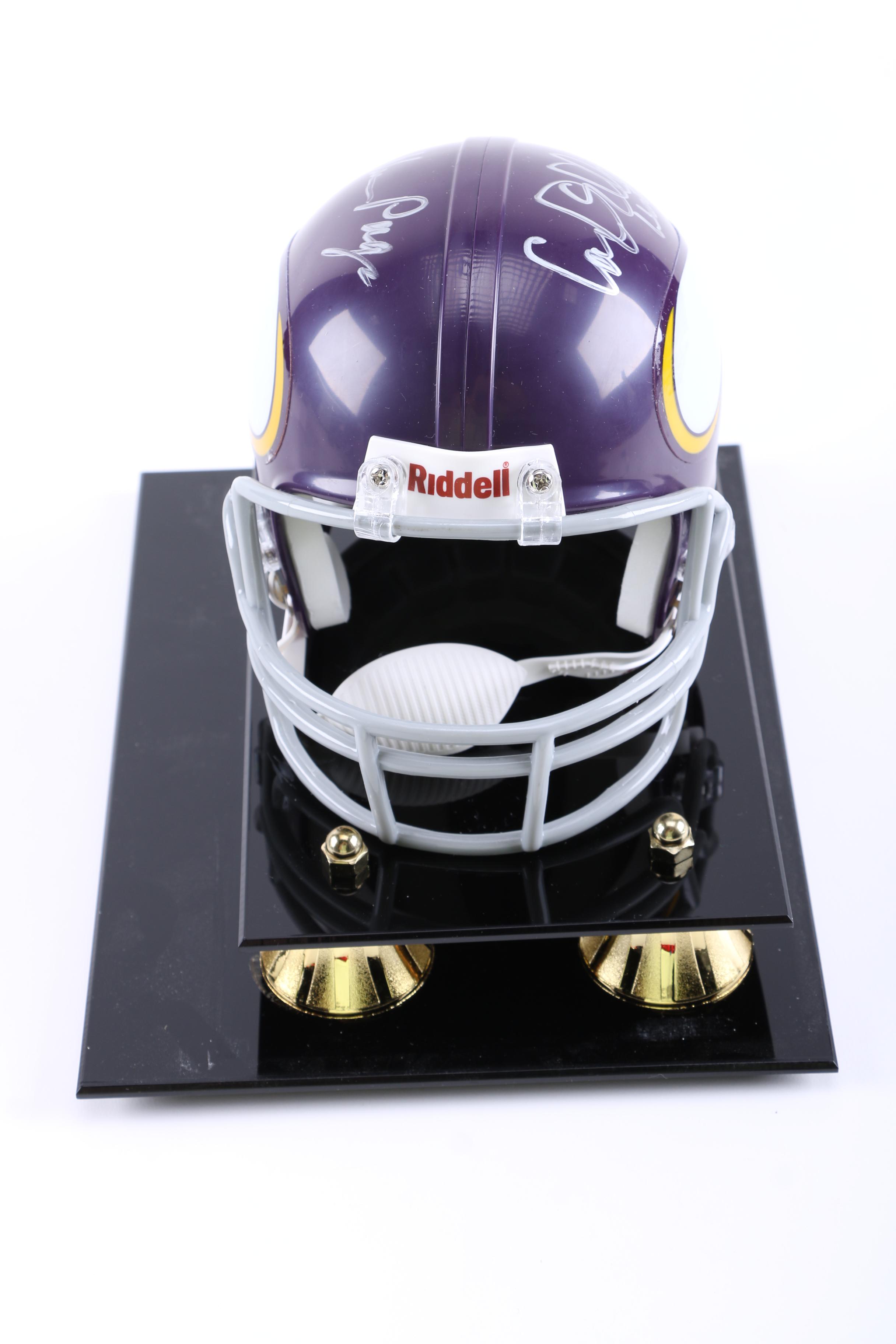 Signed Minnesota Vikings Miniature Football Helmet