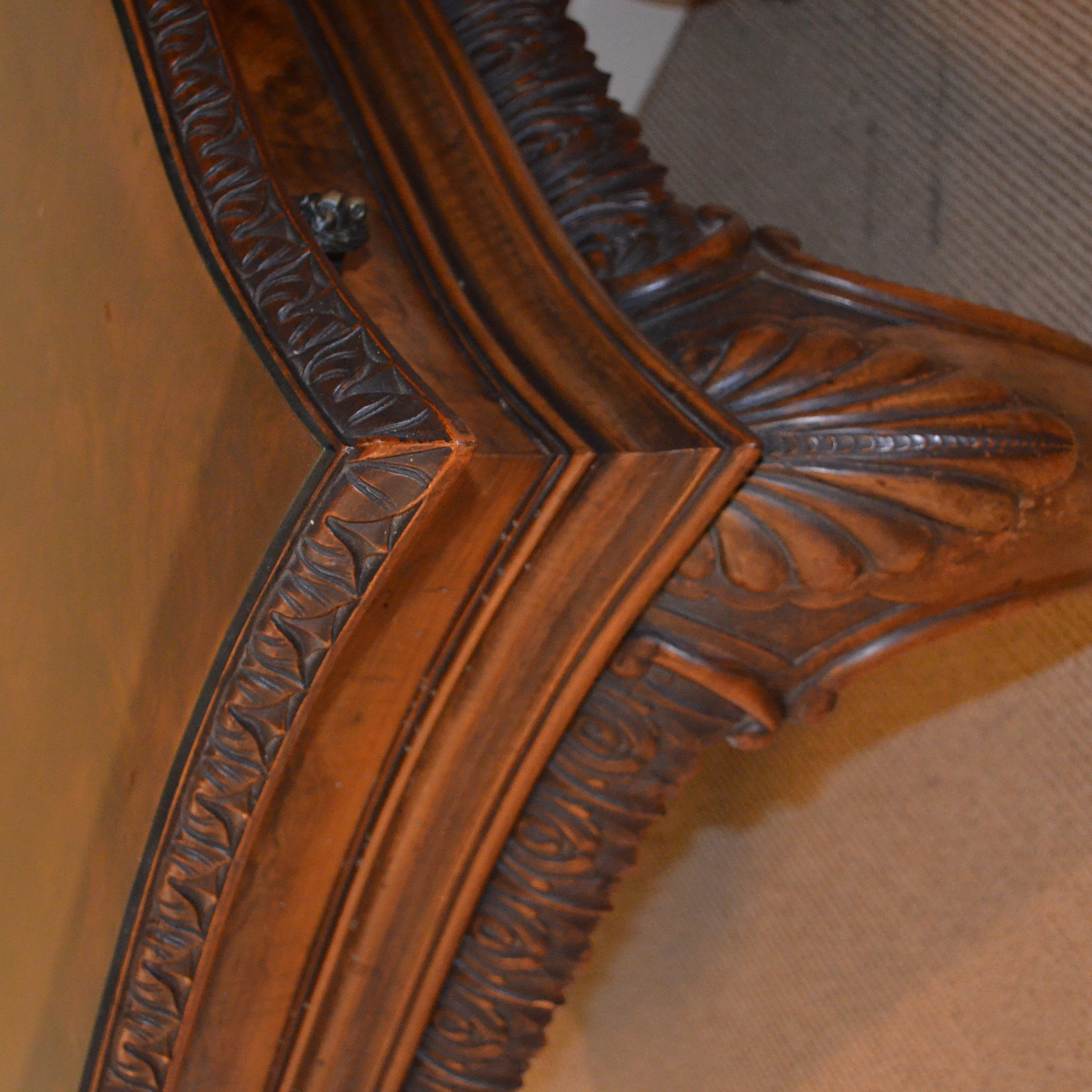 Vintage Queen Anne Style Mahogany Table with Wicker Chair