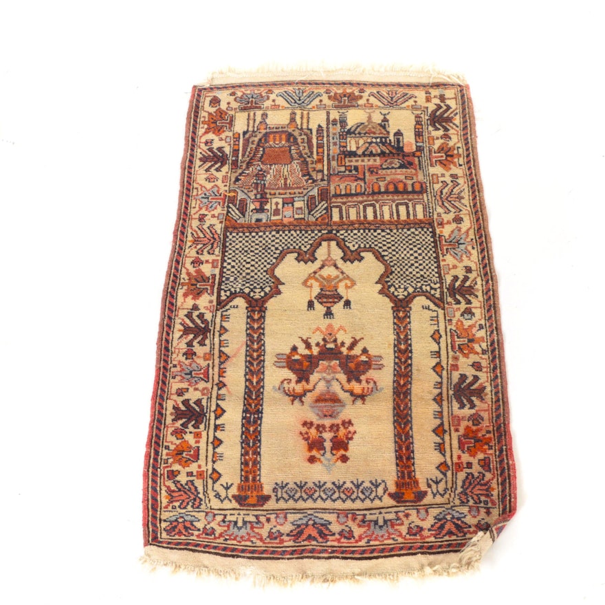 Hand-Knotted Ladik Anatolian Prayer Rug