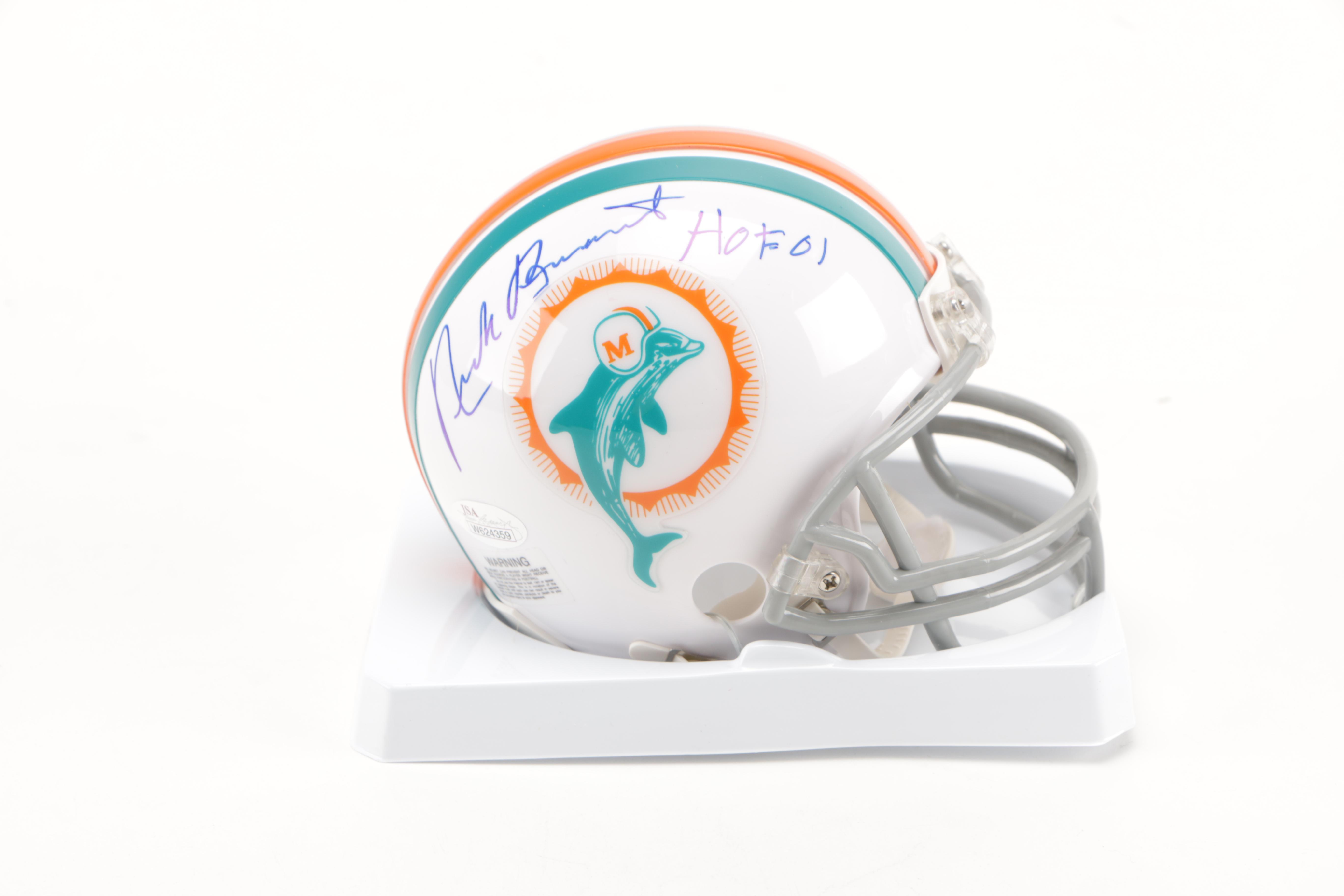 Signed Nick Buoniconti Miniature Riddell Helmet