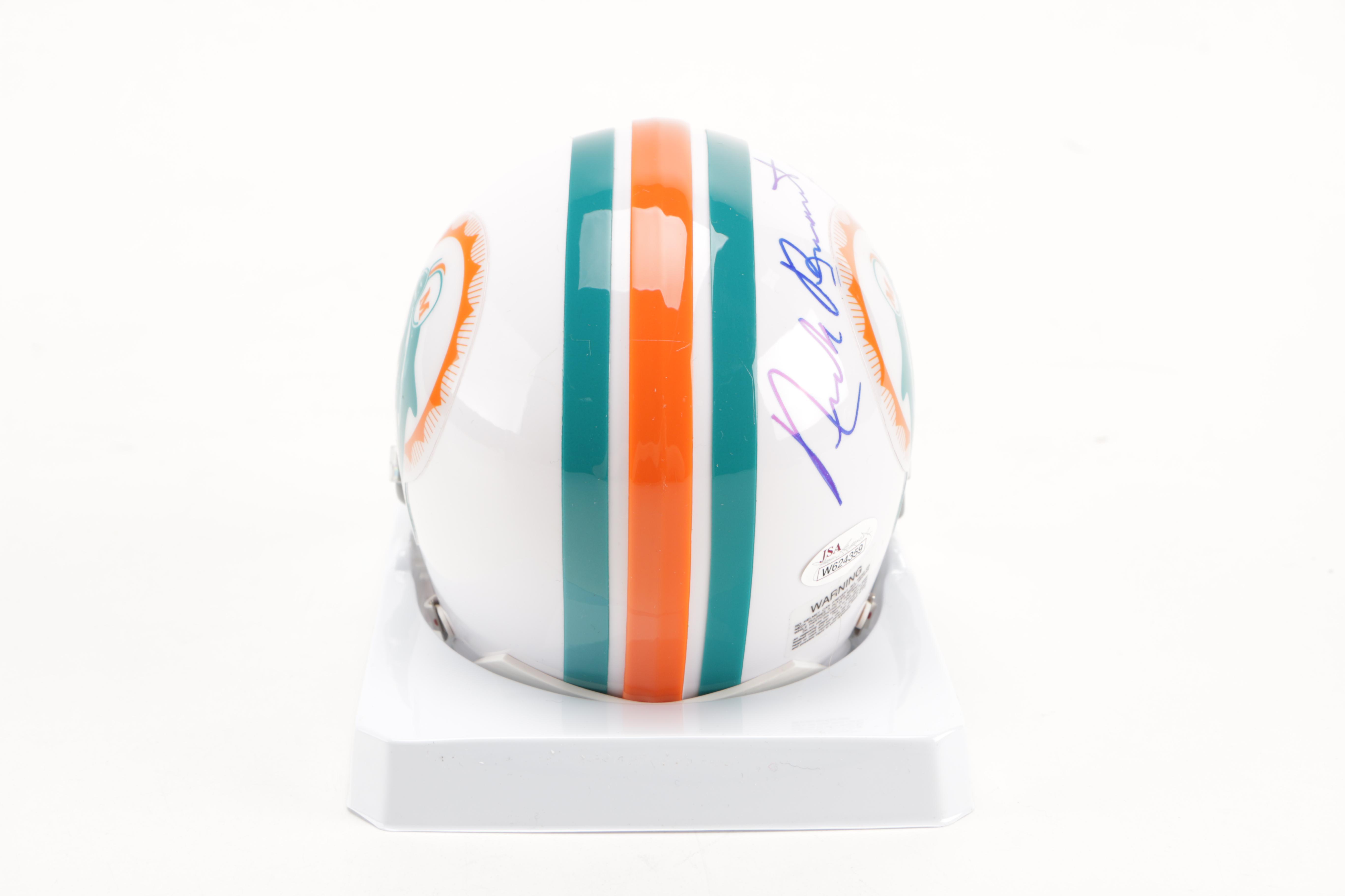 Signed Nick Buoniconti Miniature Riddell Helmet
