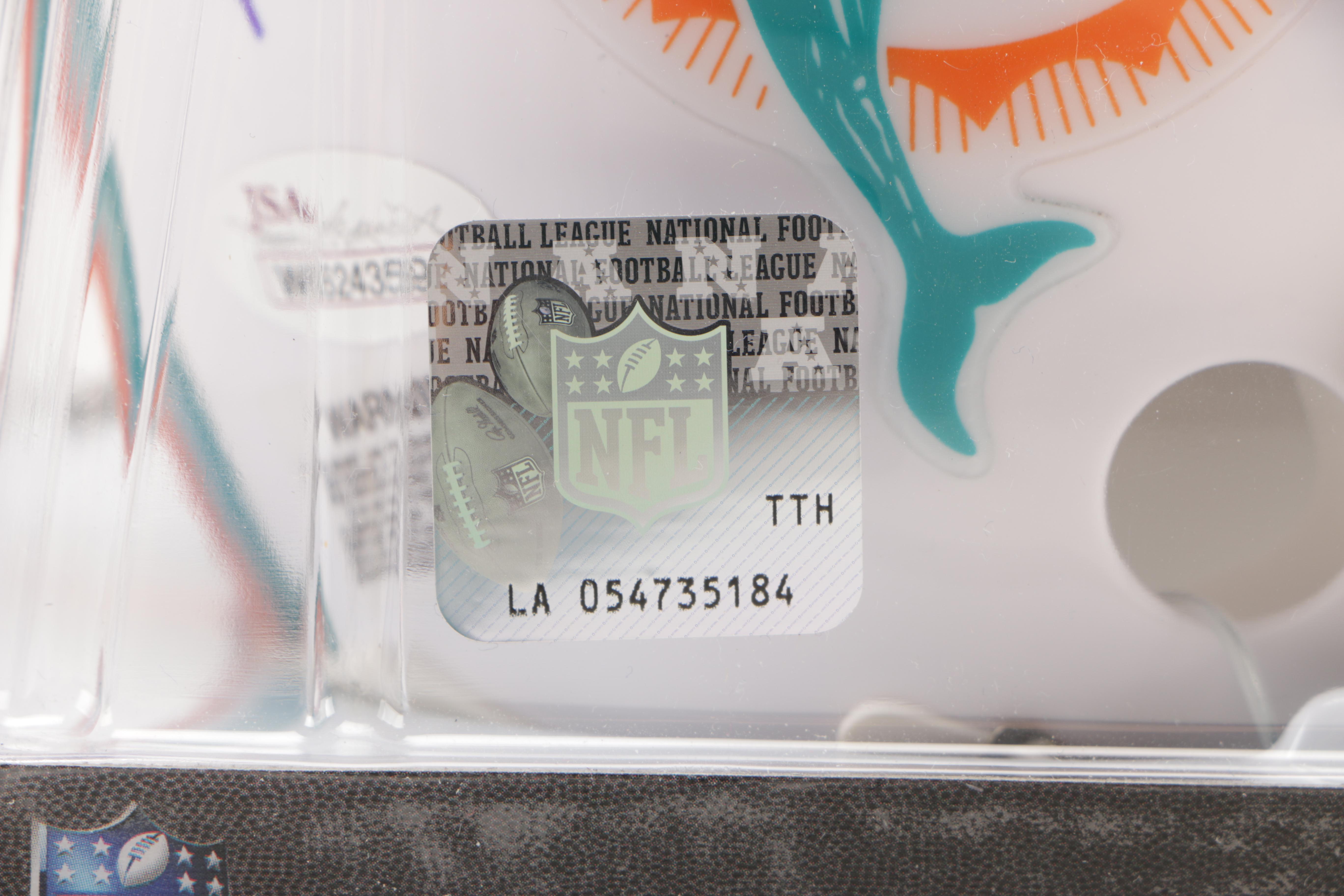 Signed Nick Buoniconti Miniature Riddell Helmet