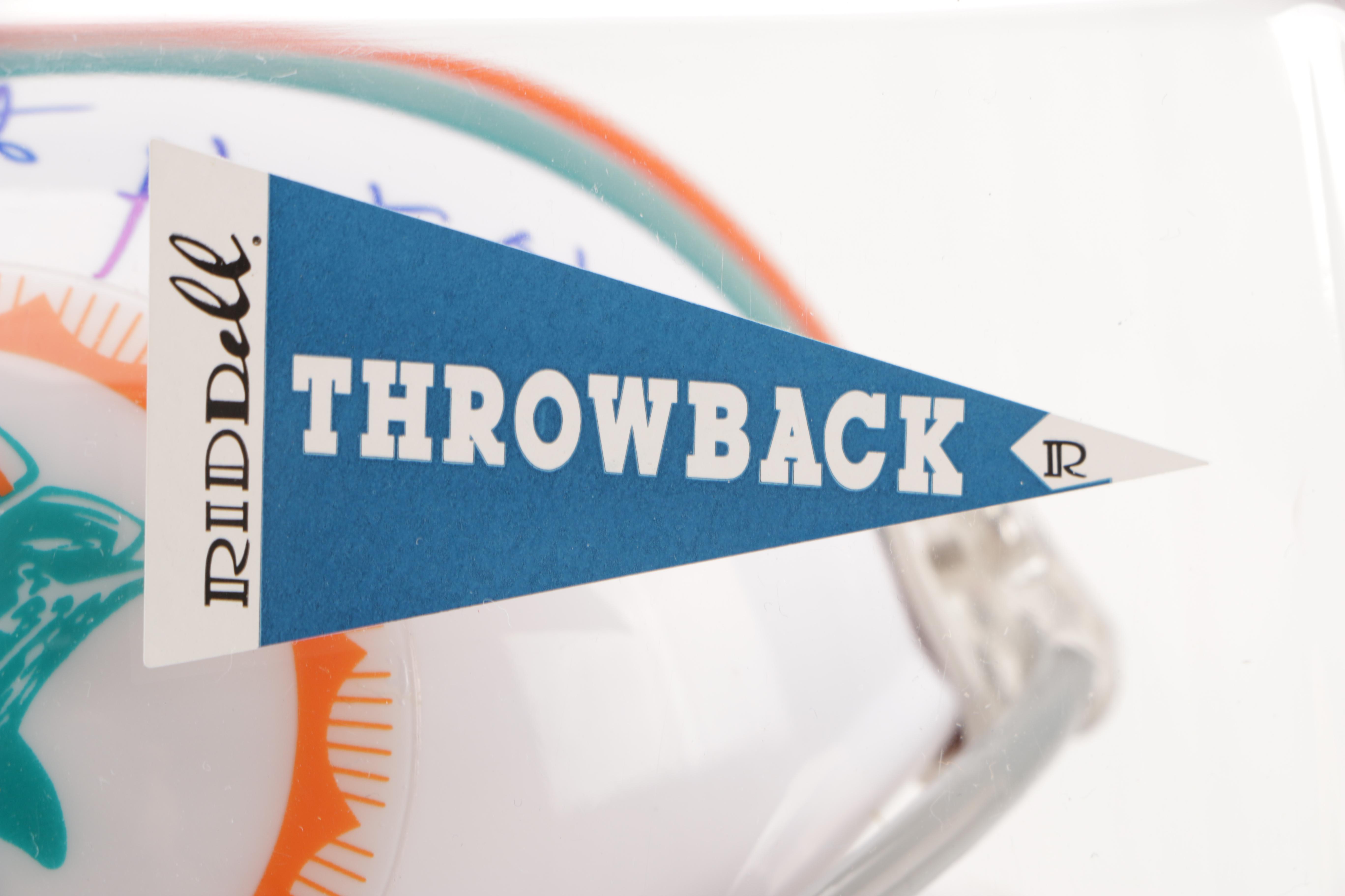 Signed Nick Buoniconti Miniature Riddell Helmet