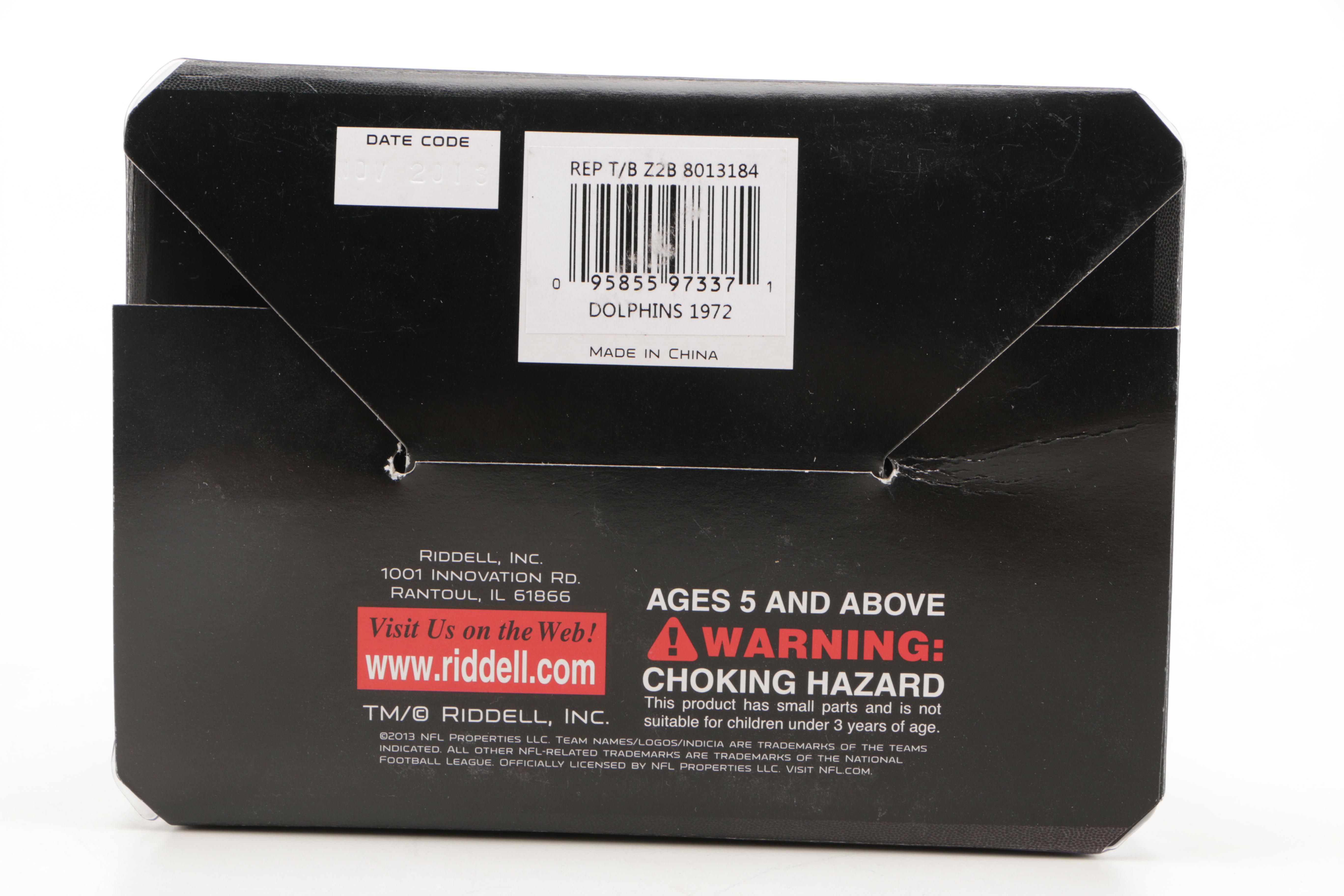 Signed Nick Buoniconti Miniature Riddell Helmet