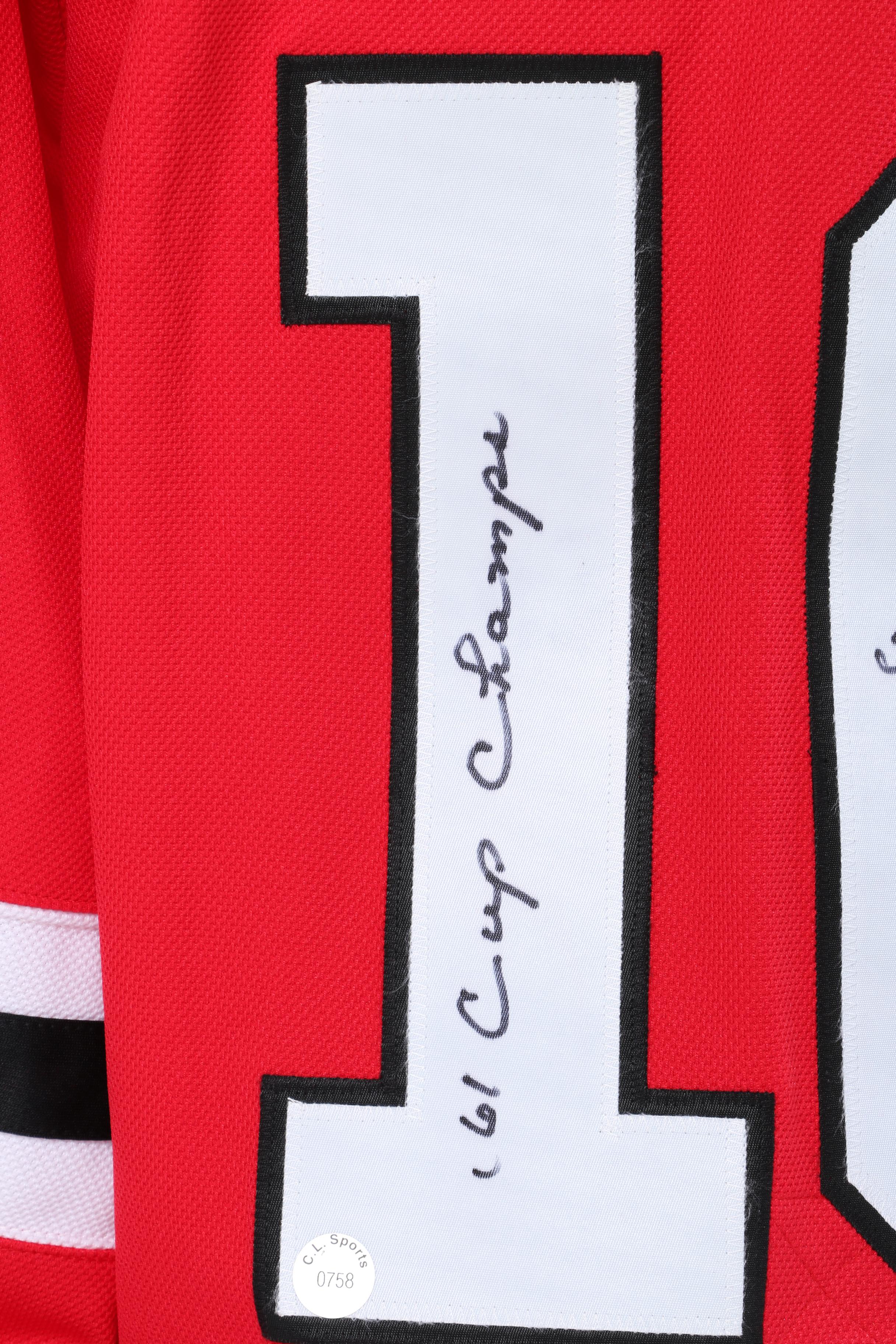 Signed Bobby Hull Blackhawks Jersey and Mug