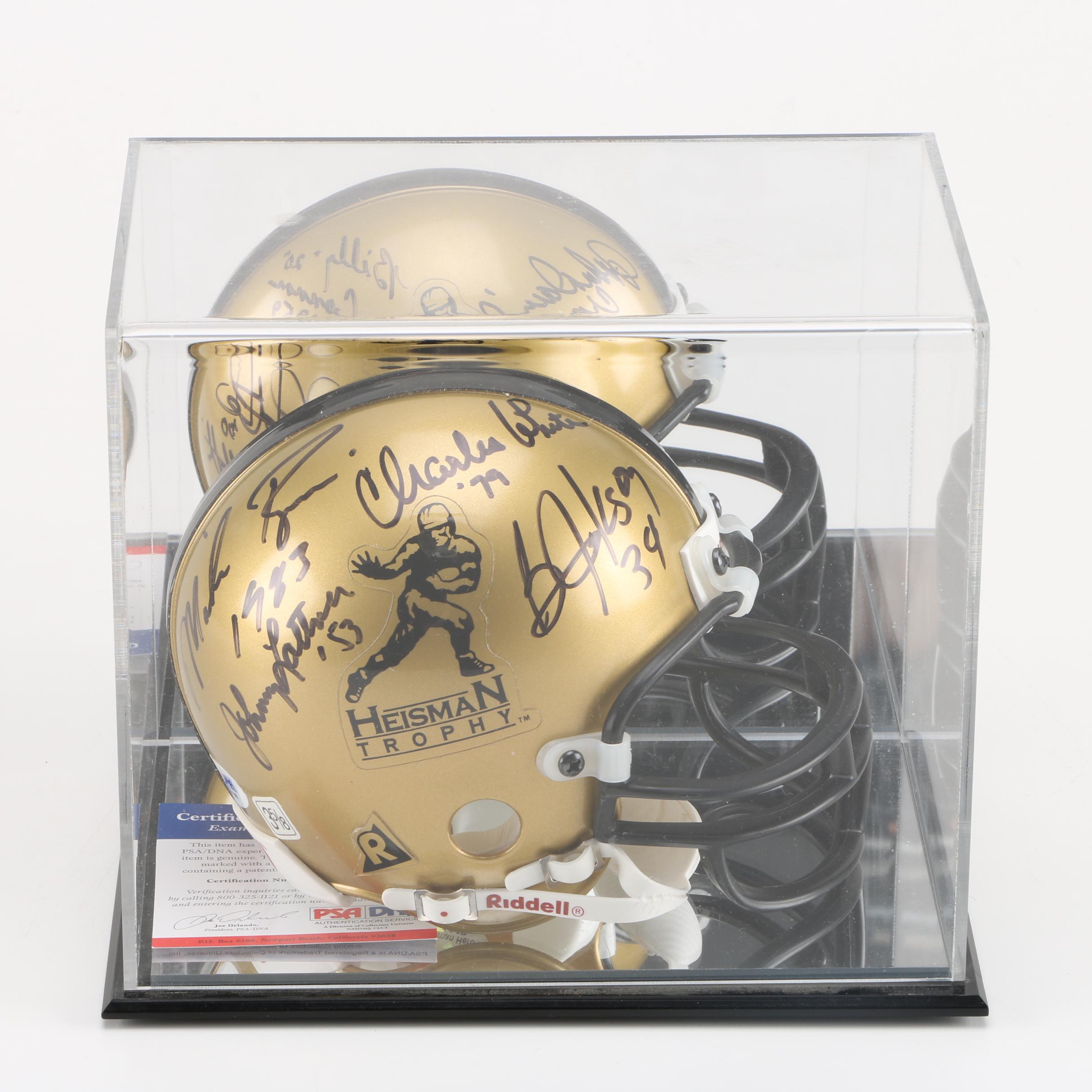 NFL Heisman Trophy Winners Signed Mini Helmet