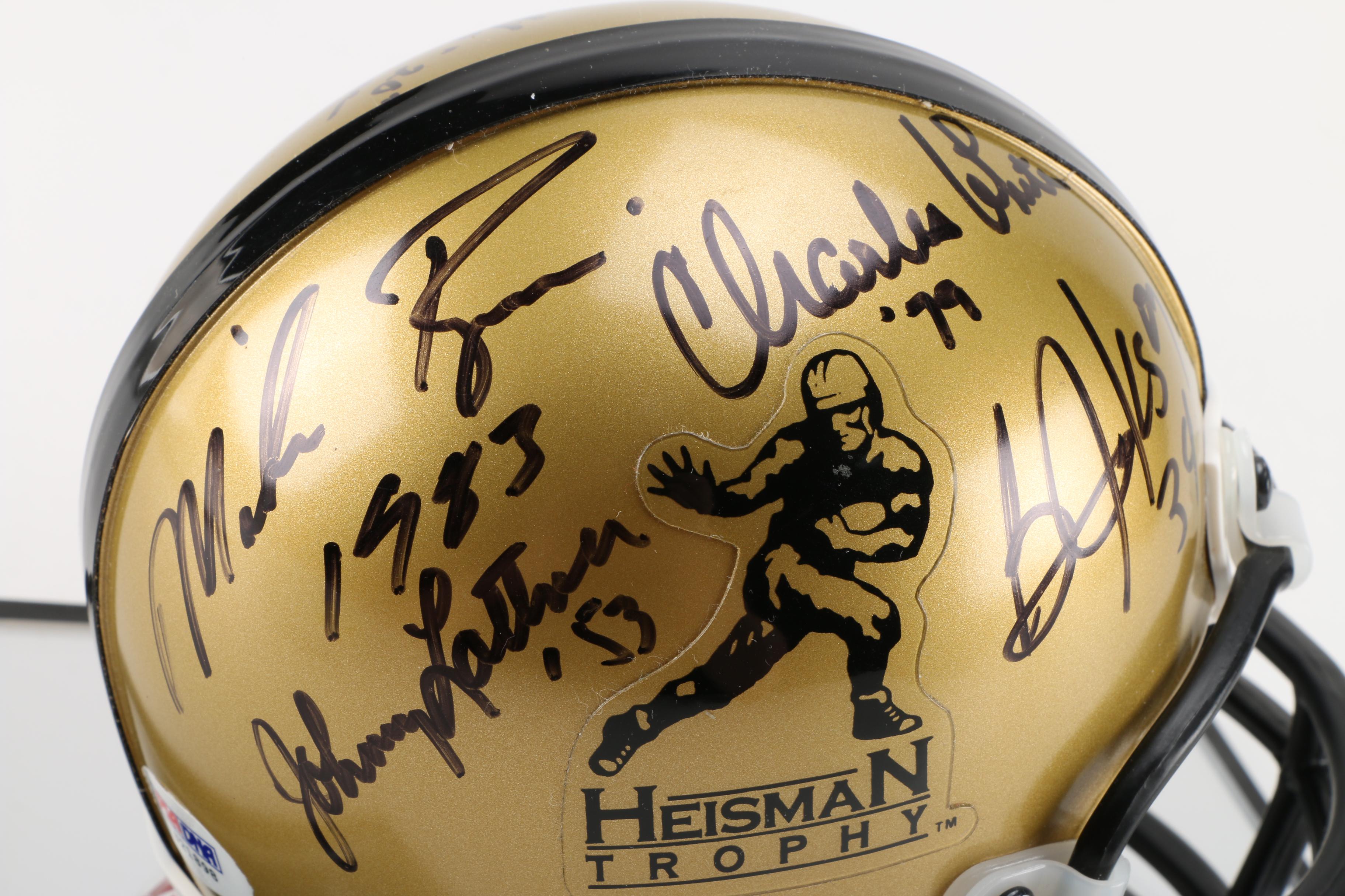 NFL Heisman Trophy Winners Signed Mini Helmet