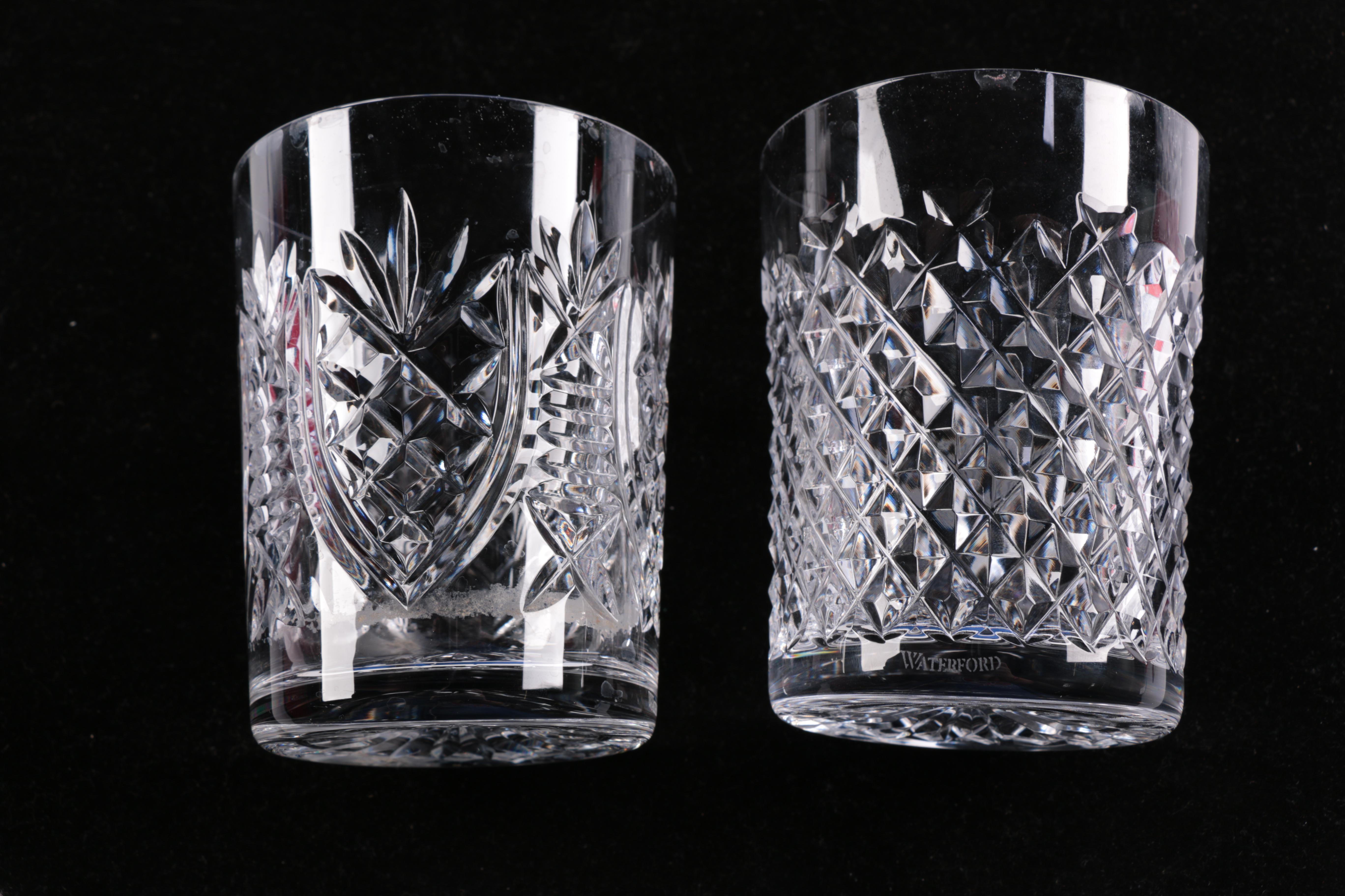 Waterford Crystal Limited Edition "12 Days of Christmas" Double Old-Fashioned Glasses