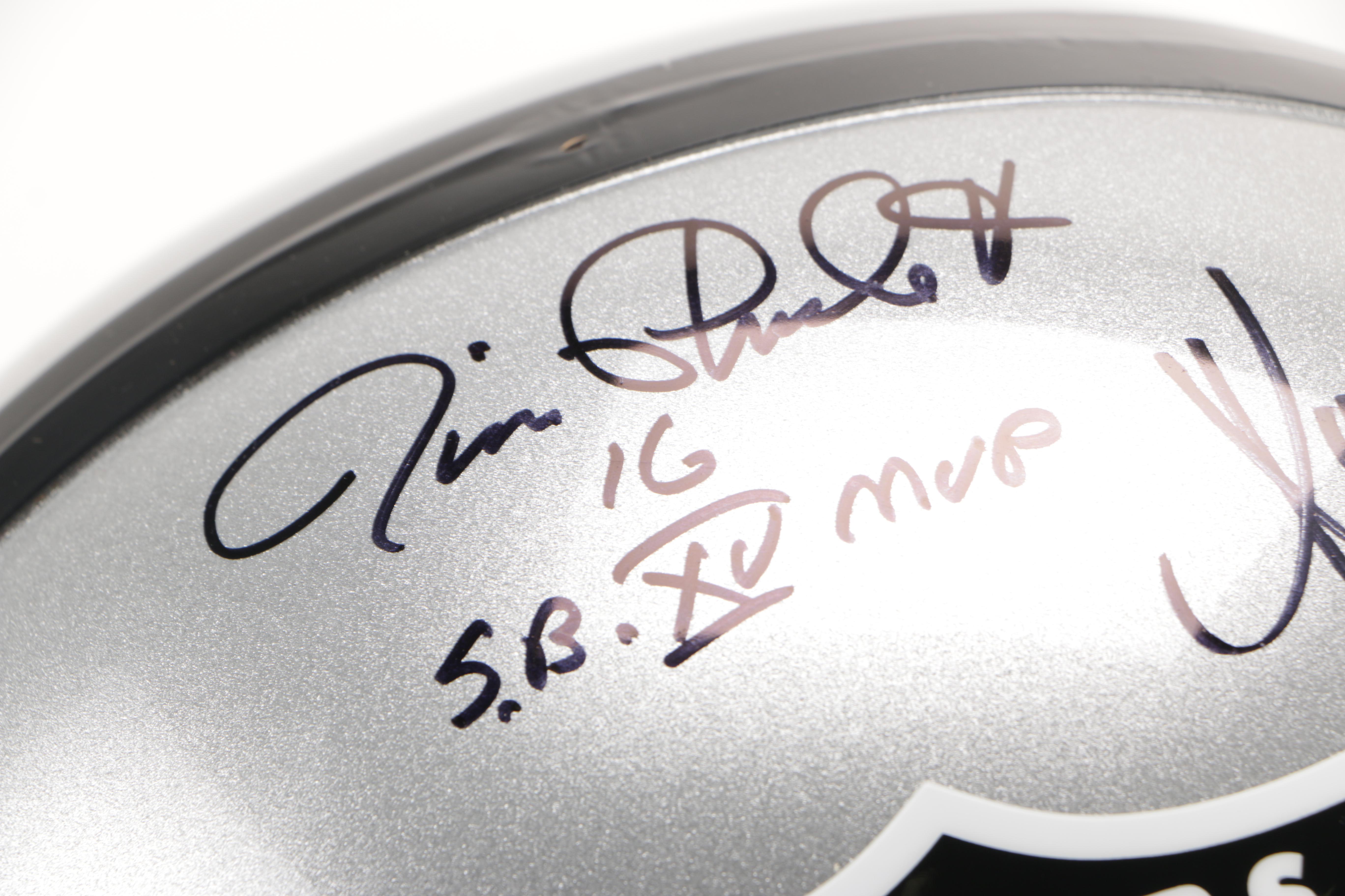 Marcus Allen, Fred Biletnikoff, and Jim Plunkett Signed Raiders Helmet