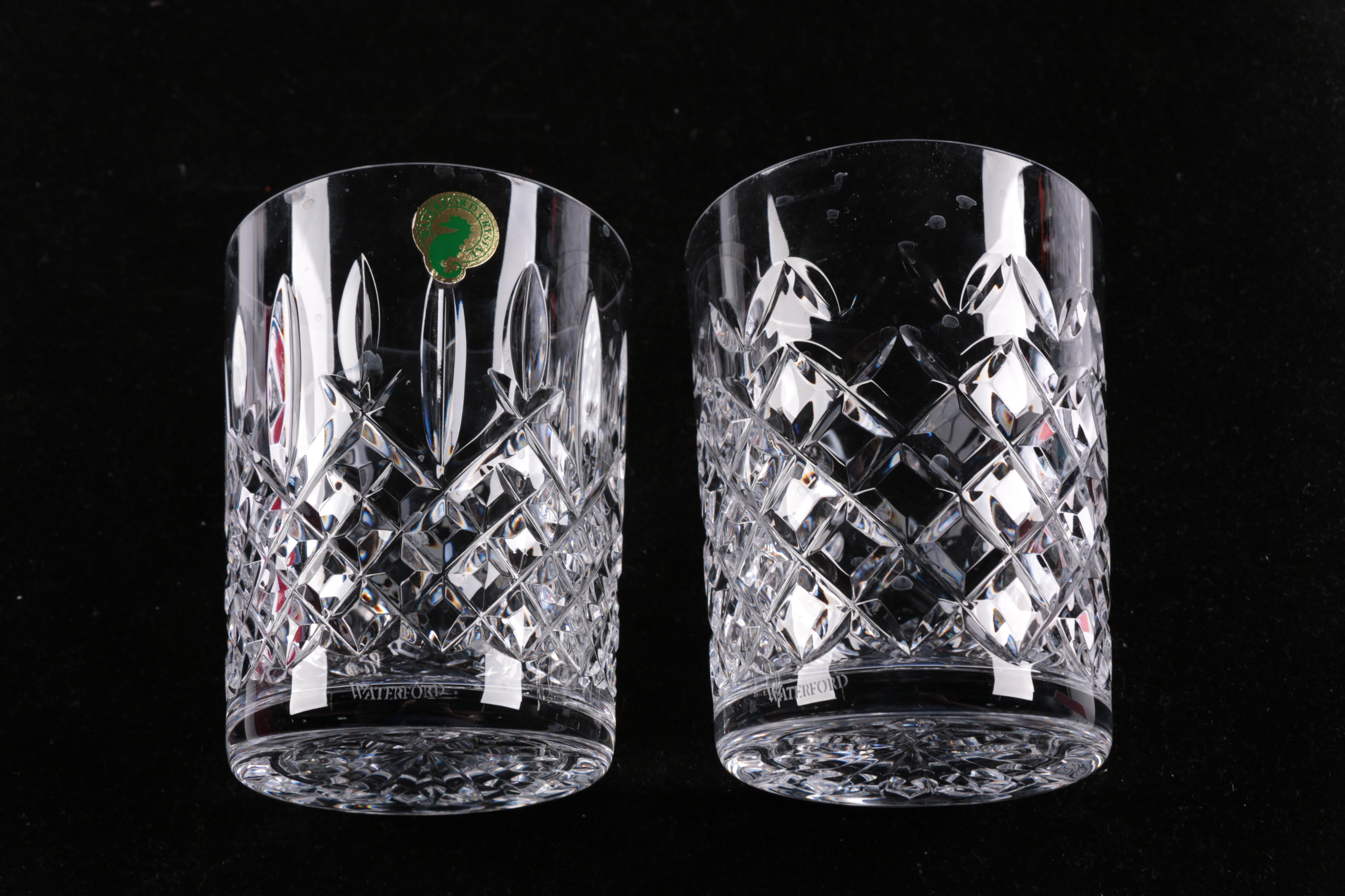 Waterford Crystal Limited Edition "12 Days of Christmas" Double Old-Fashioned Glasses