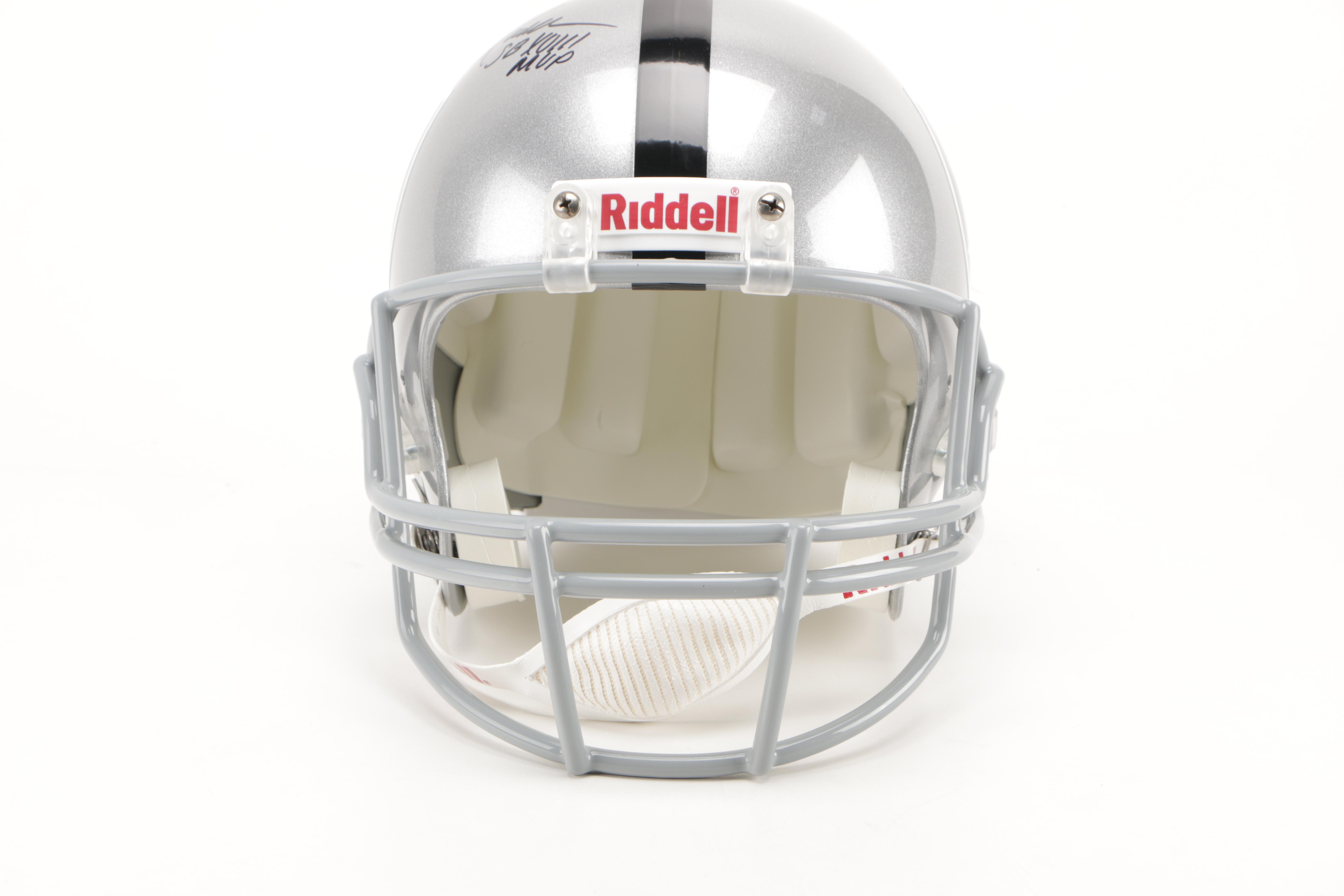 Marcus Allen, Fred Biletnikoff, and Jim Plunkett Signed Raiders Helmet