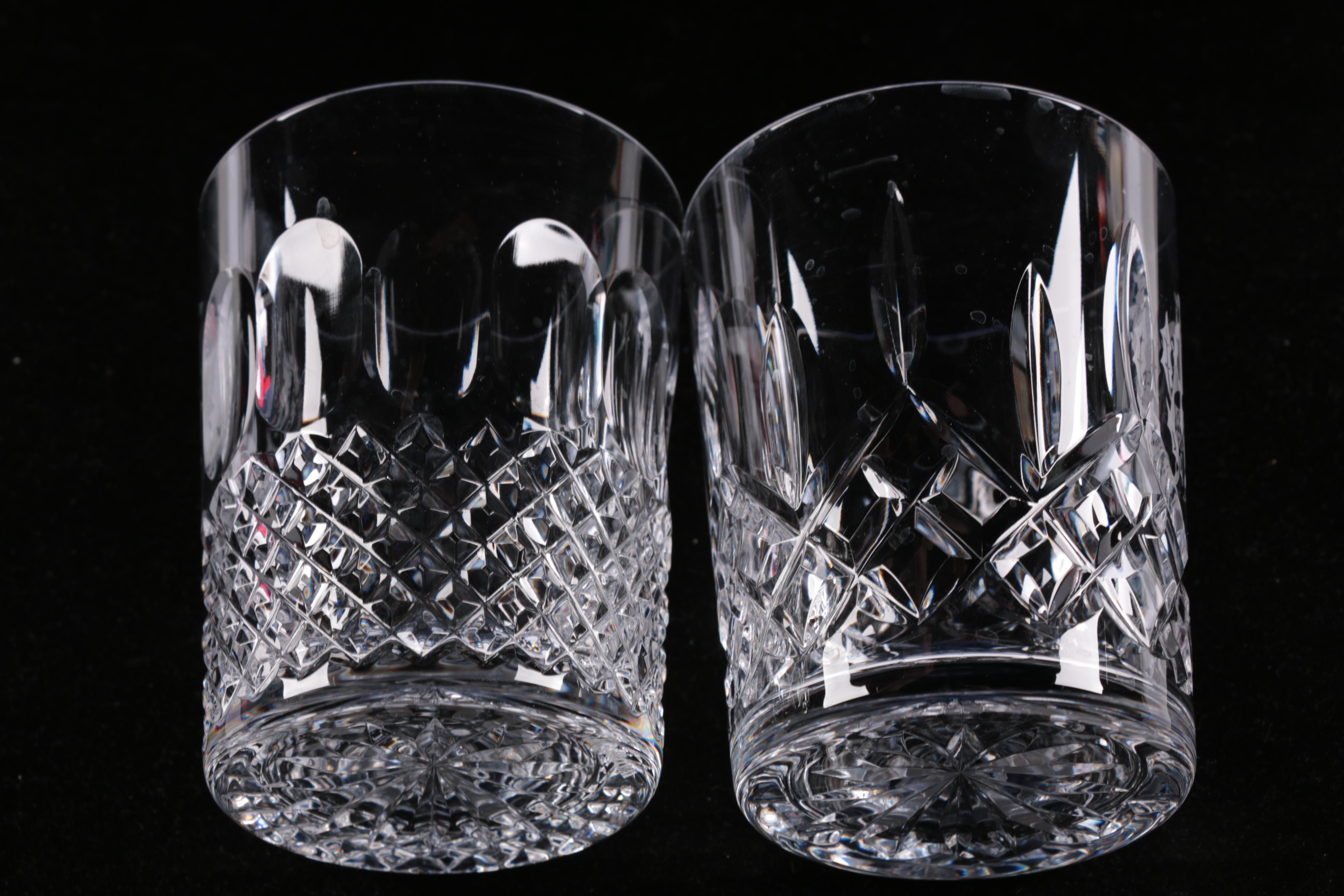 Waterford Crystal Limited Edition "12 Days of Christmas" Double Old-Fashioned Glasses