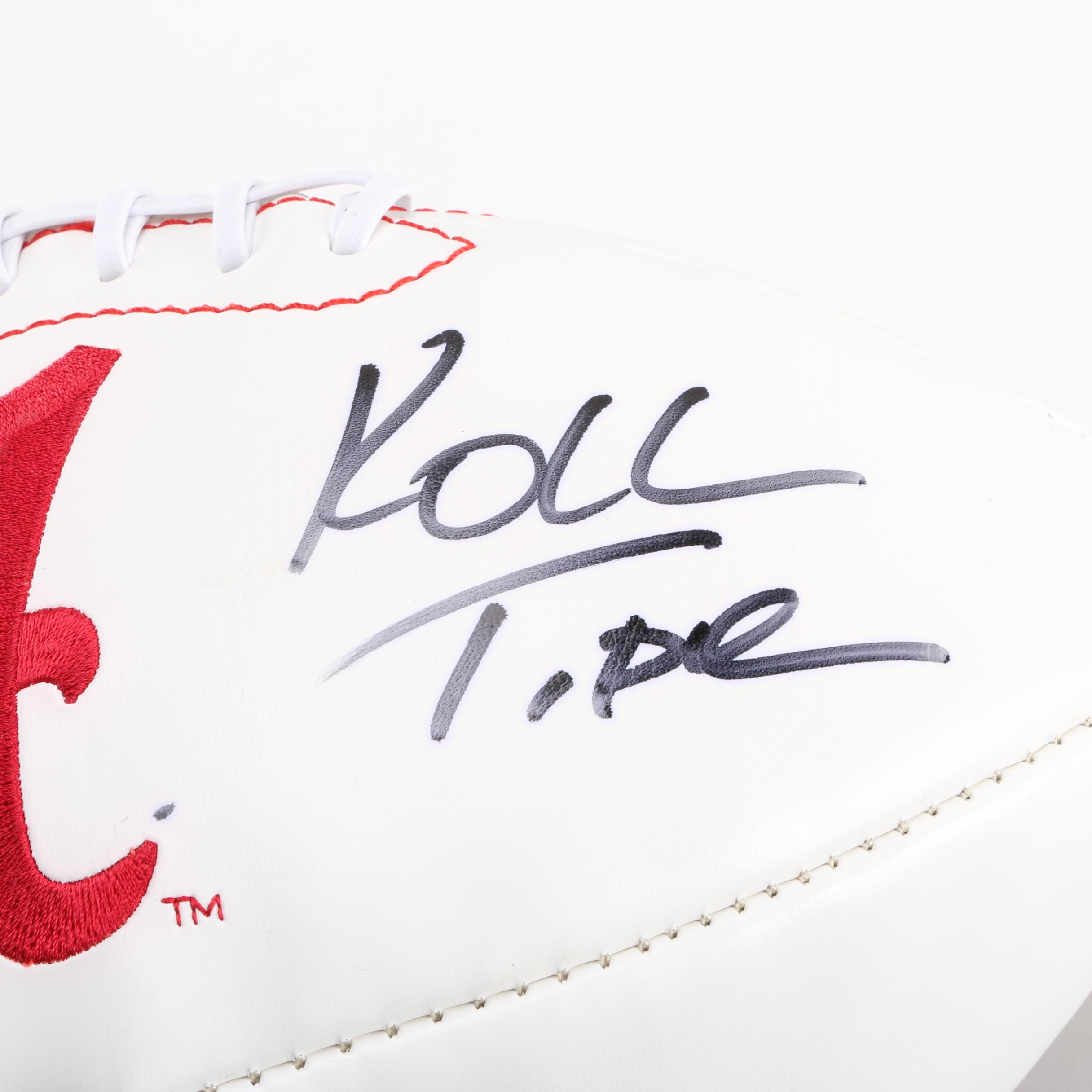 Signed Kenny Stabler Alabama Football