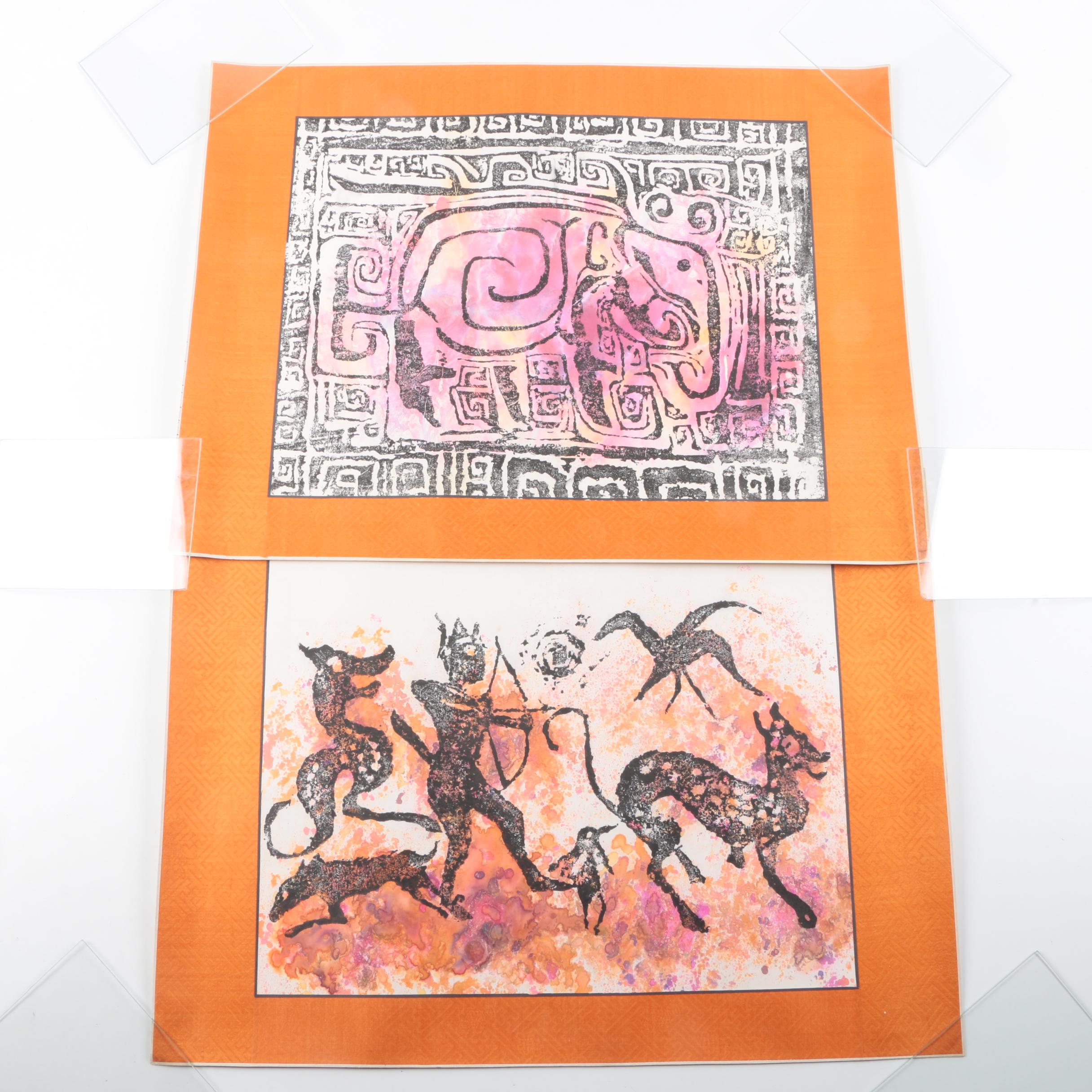 Color Rubbings on Paper of Animals