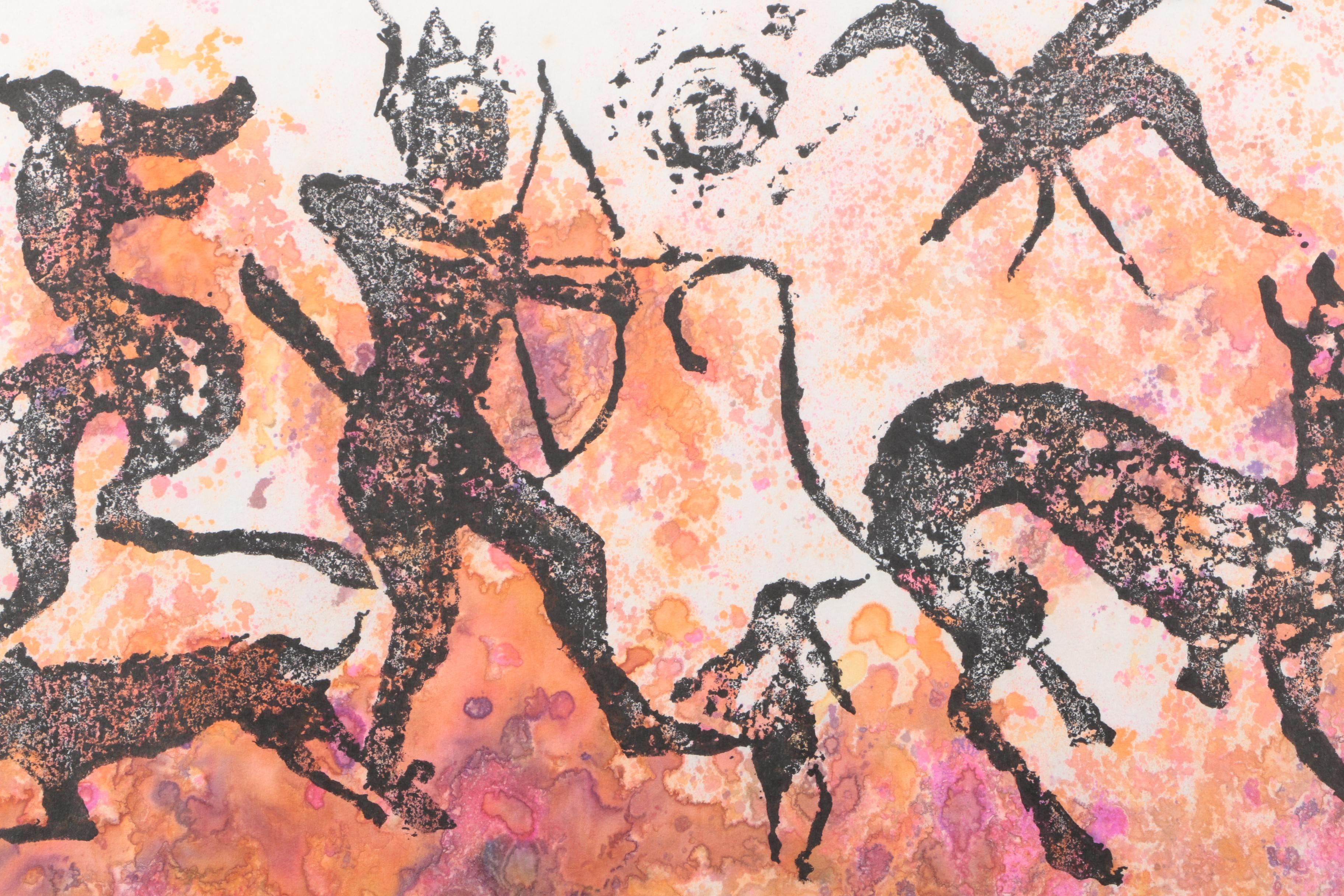 Color Rubbings on Paper of Animals