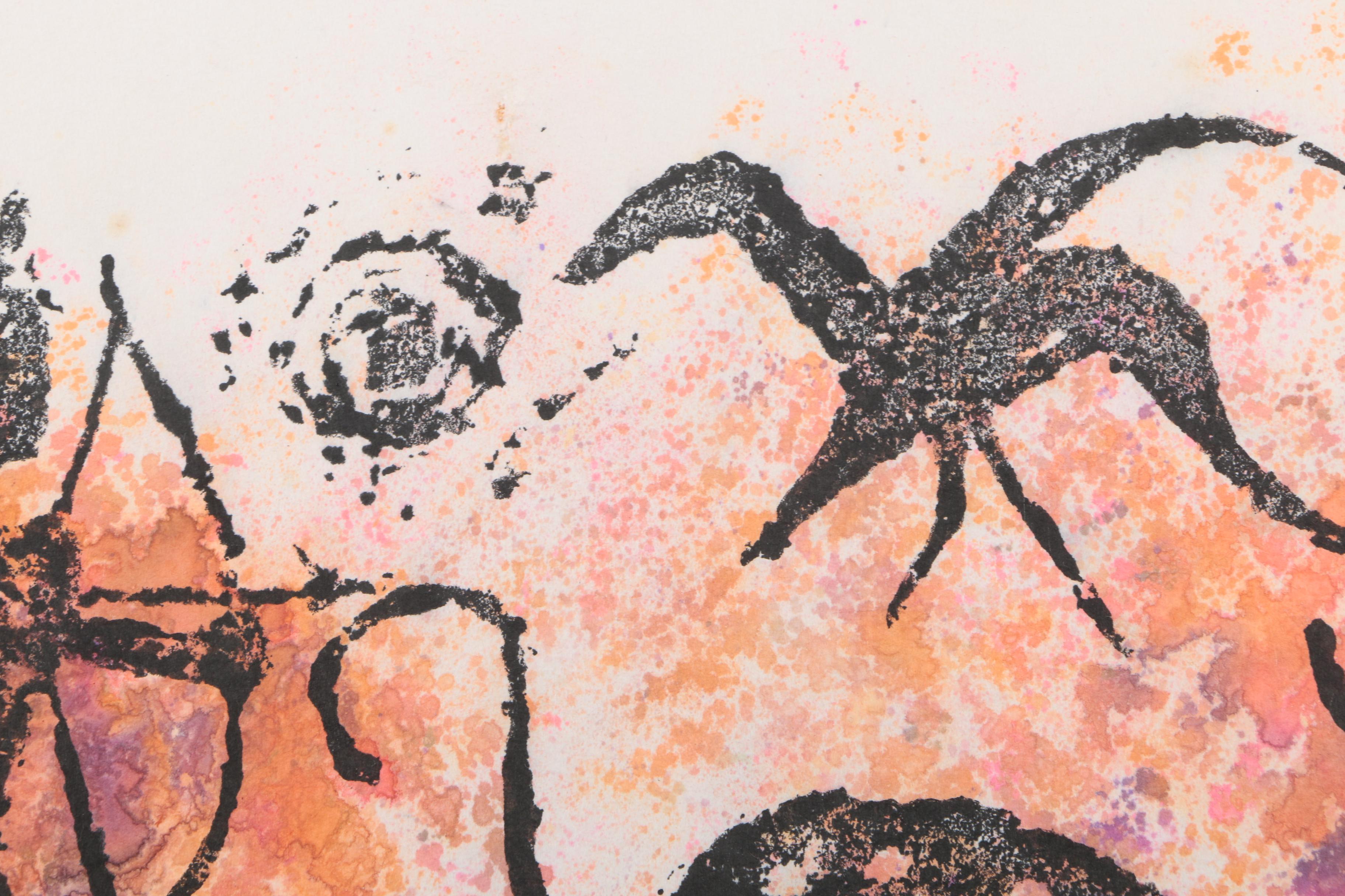 Color Rubbings on Paper of Animals