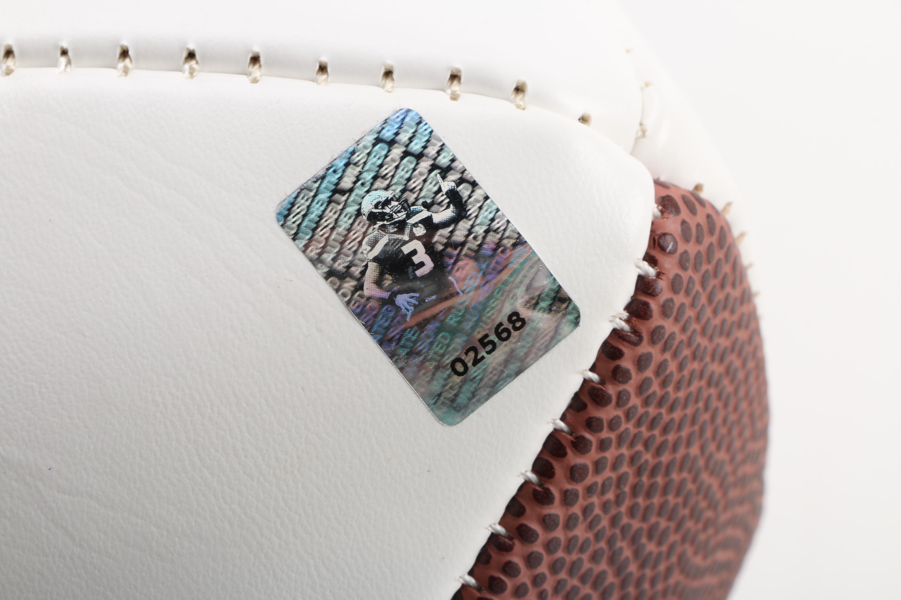 Badgers Russell Wilson Signed Football