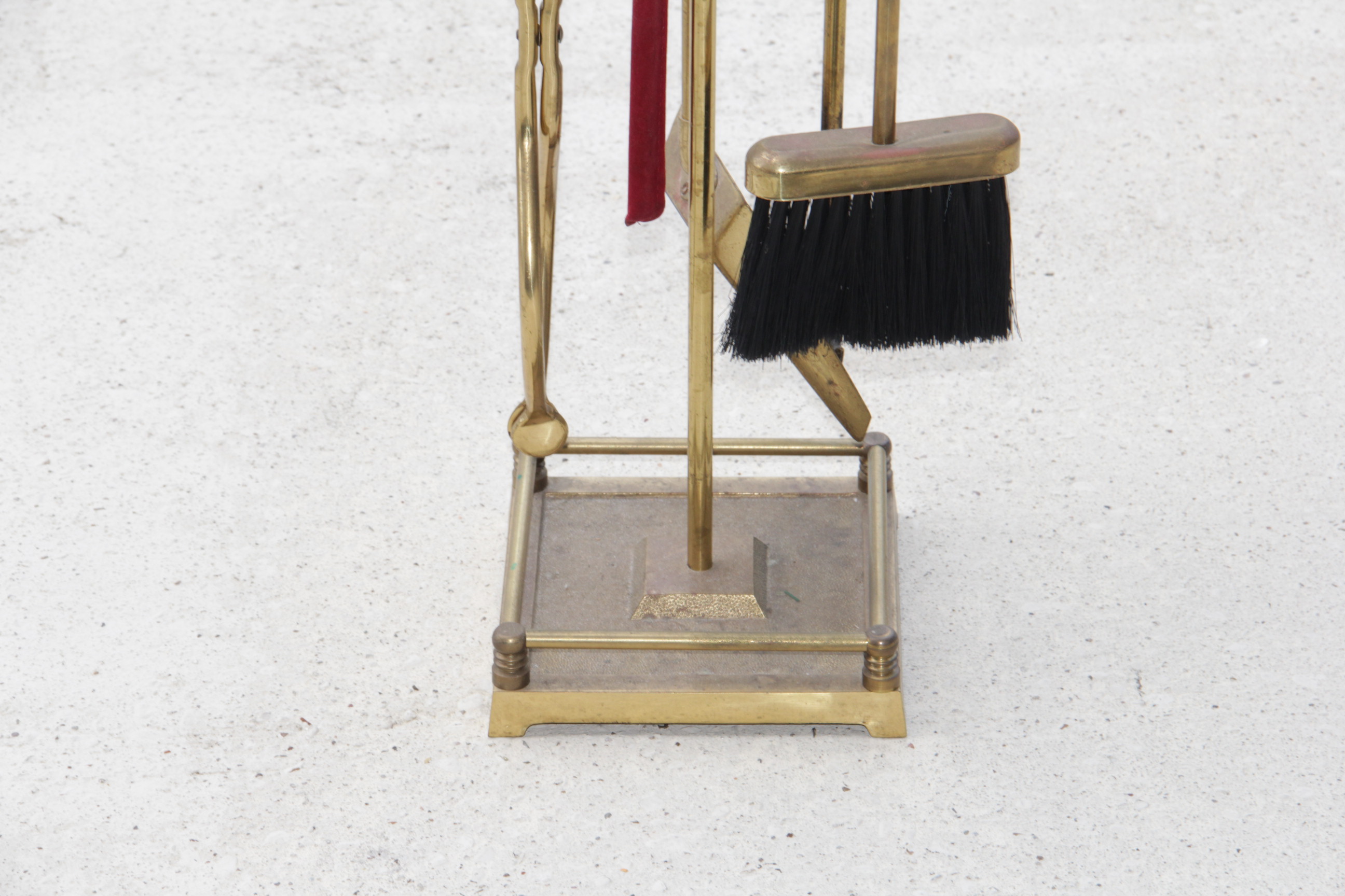 Brass Fireplace Tool Set