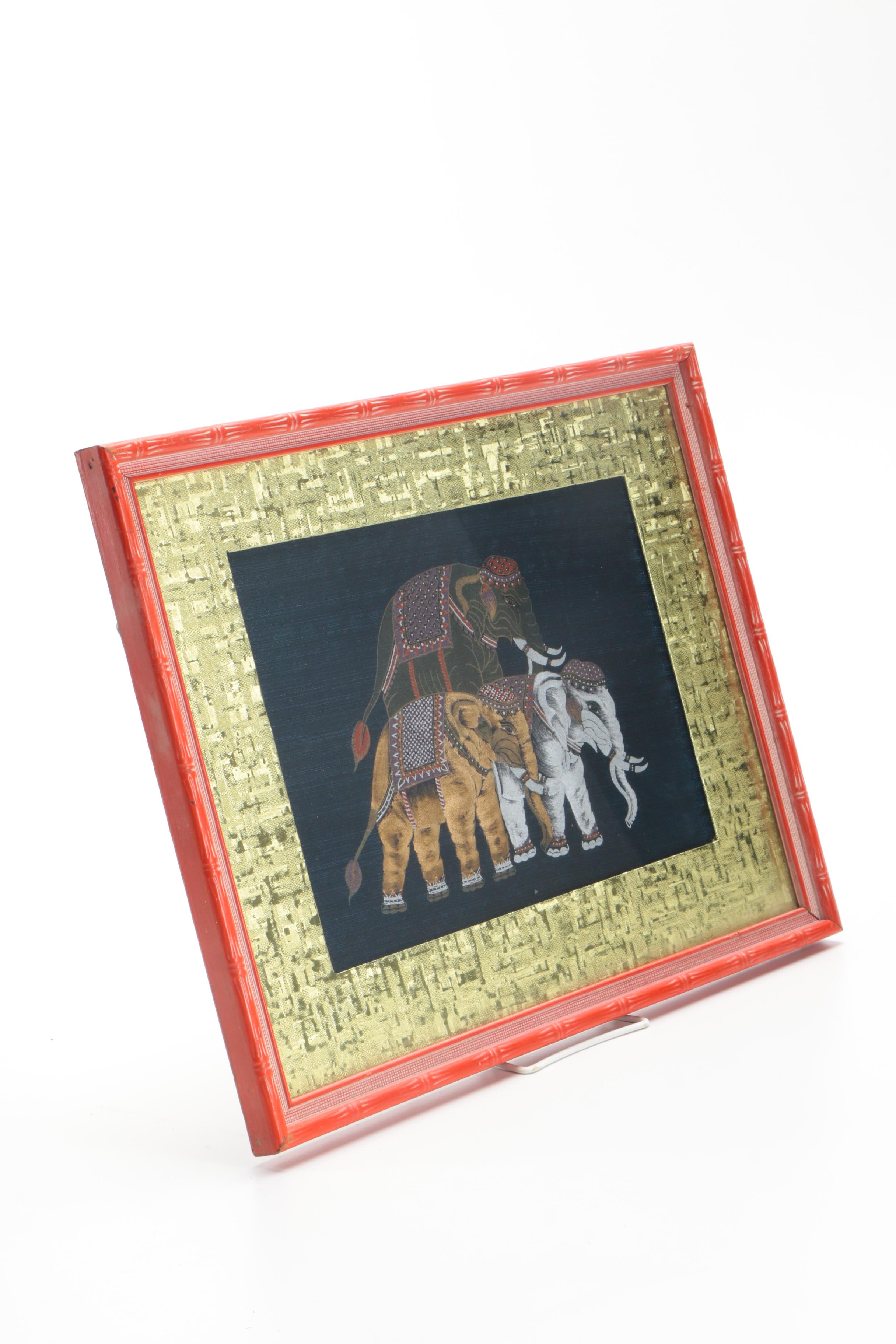 East Asian Gouache Paintings on Silk