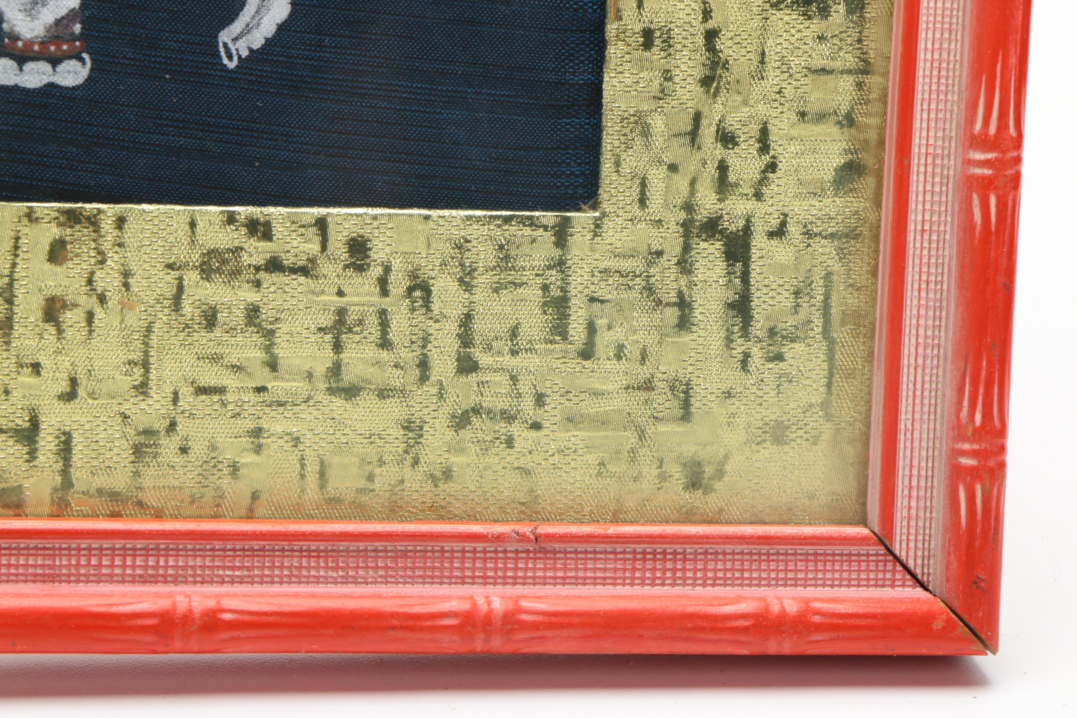 East Asian Gouache Paintings on Silk