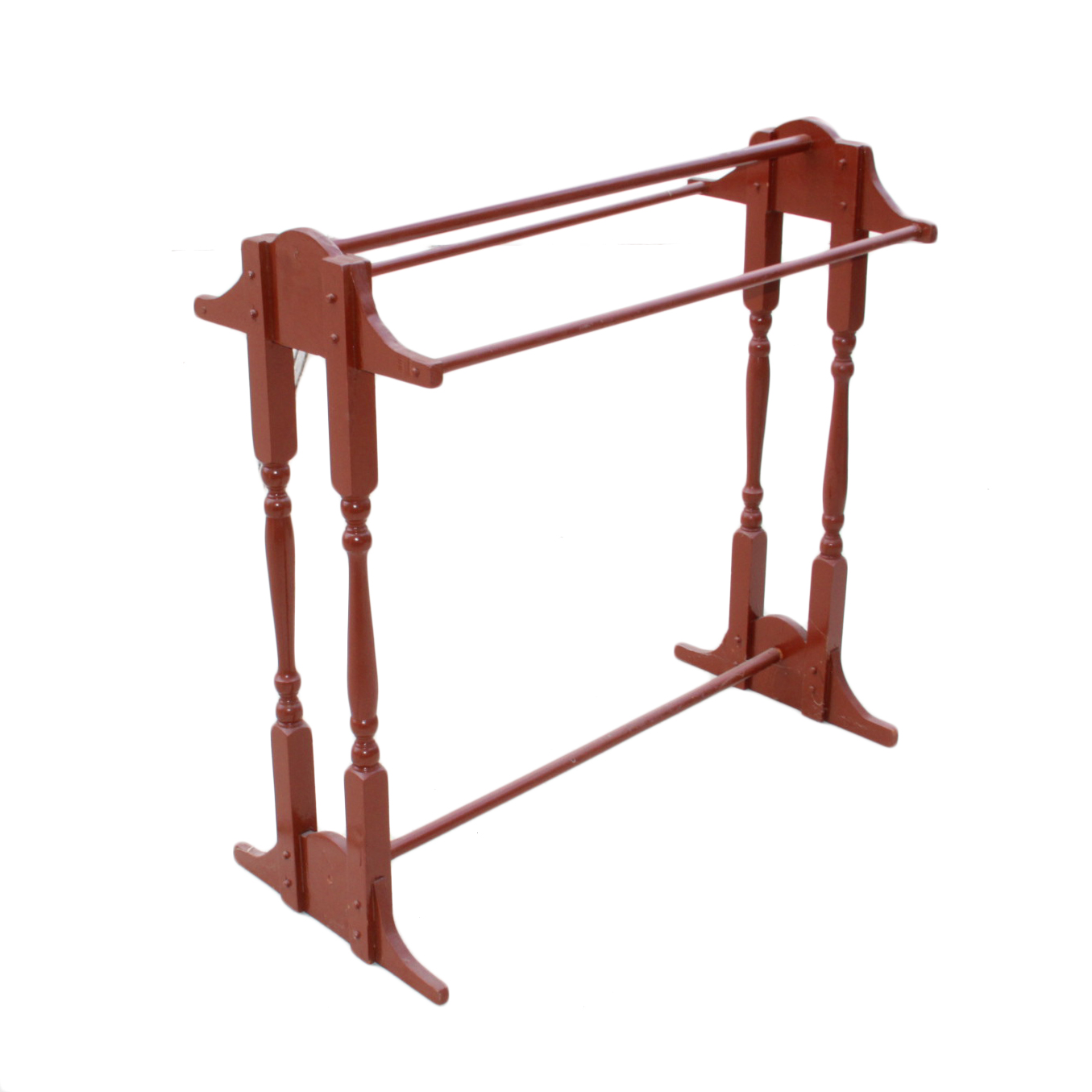 Red Painted Quilt Rack