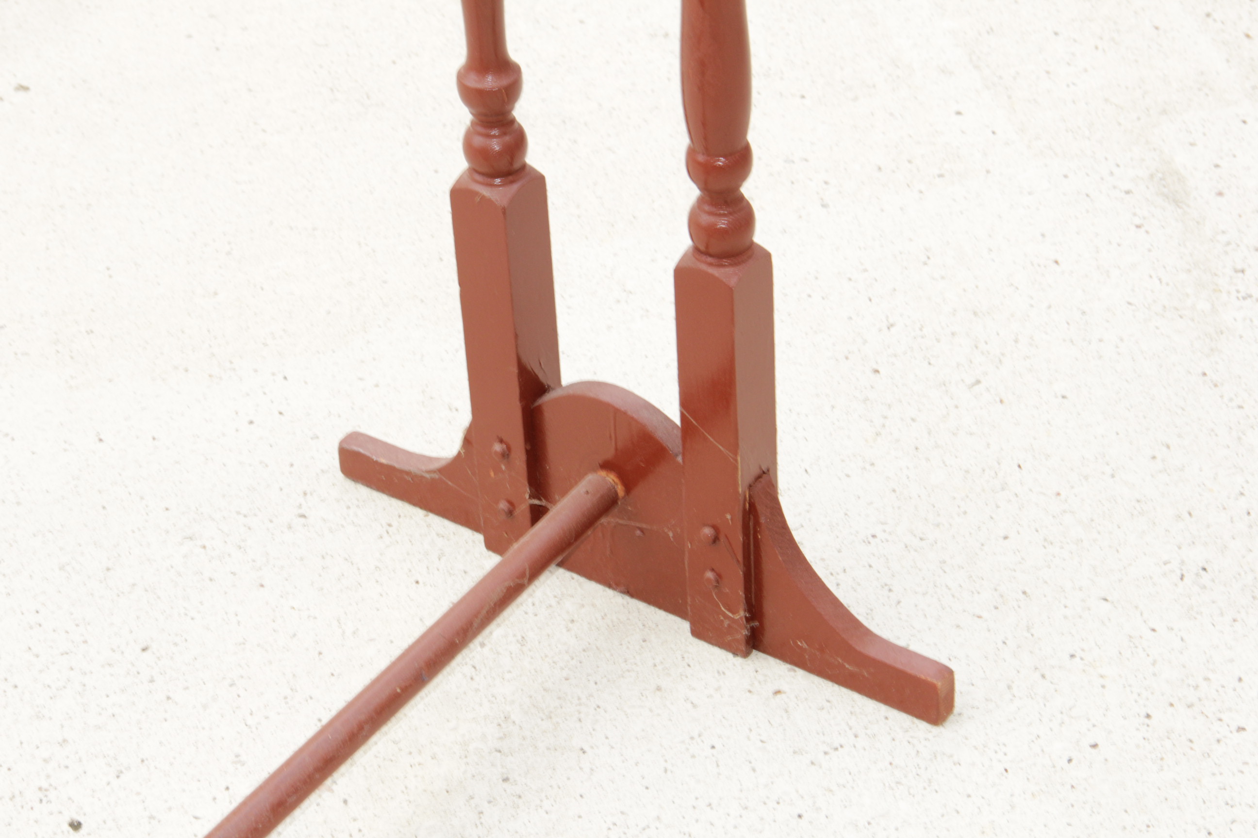 Red Painted Quilt Rack