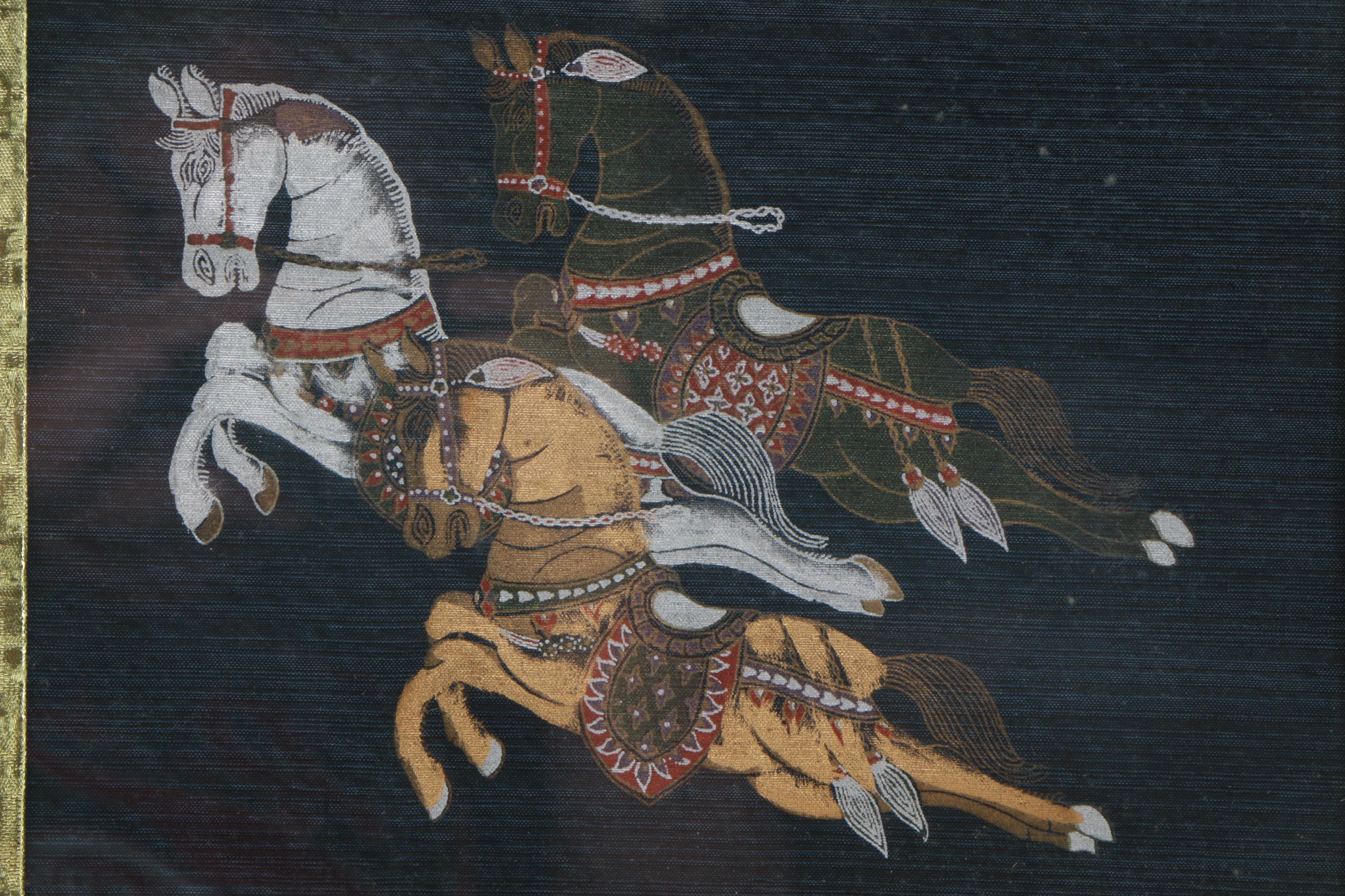 East Asian Gouache Paintings on Silk