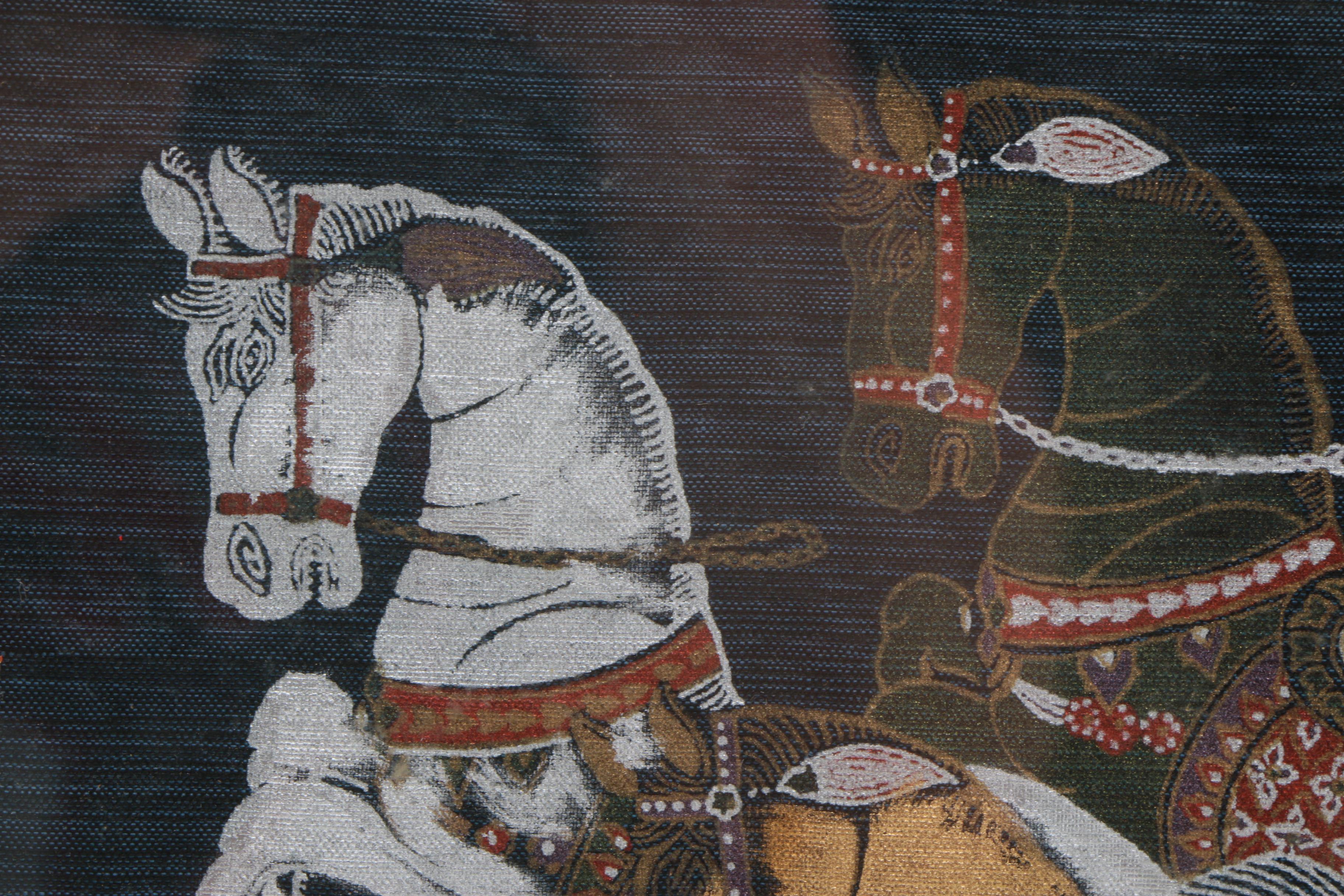 East Asian Gouache Paintings on Silk