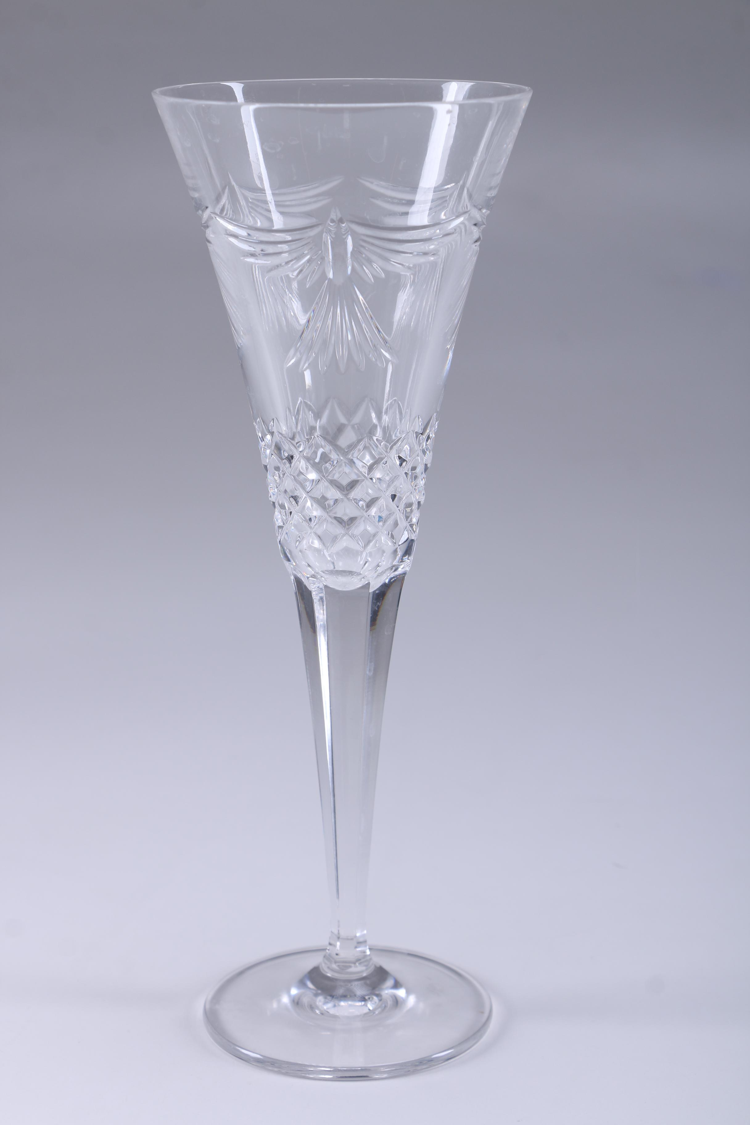 Waterford Crystal "Millenium Peace" Champagne and "Harvest Thanksgiving" Wine Glasses