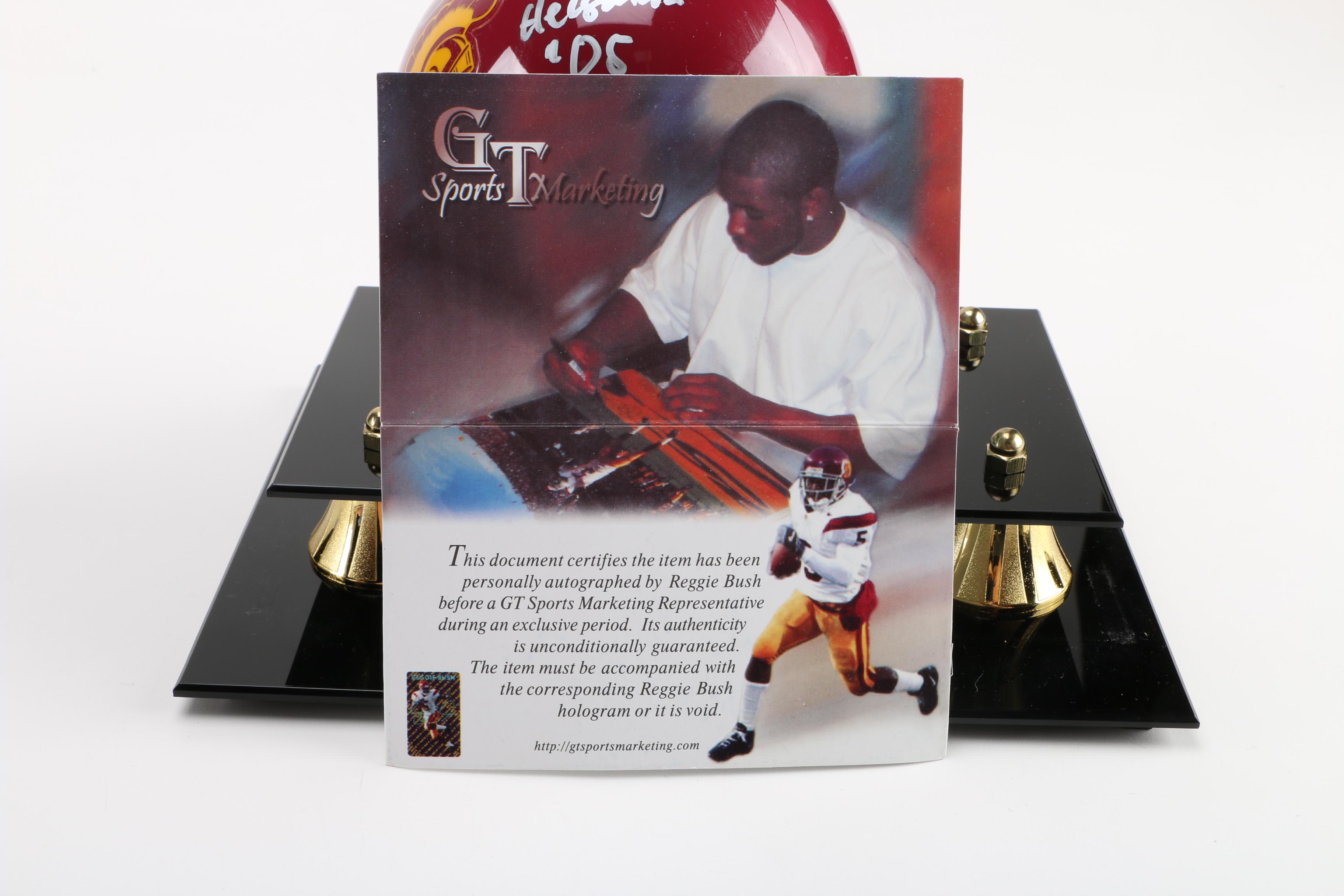 Signed Reggie Bush Miniature Helmet