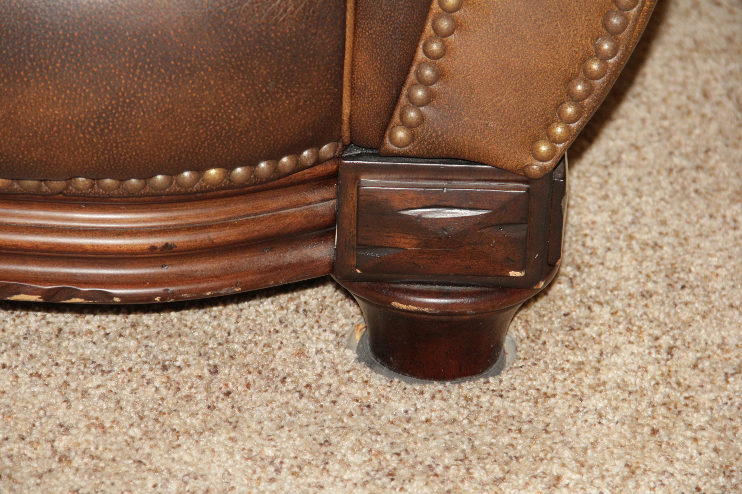 Brown Leather Sofa by Lane