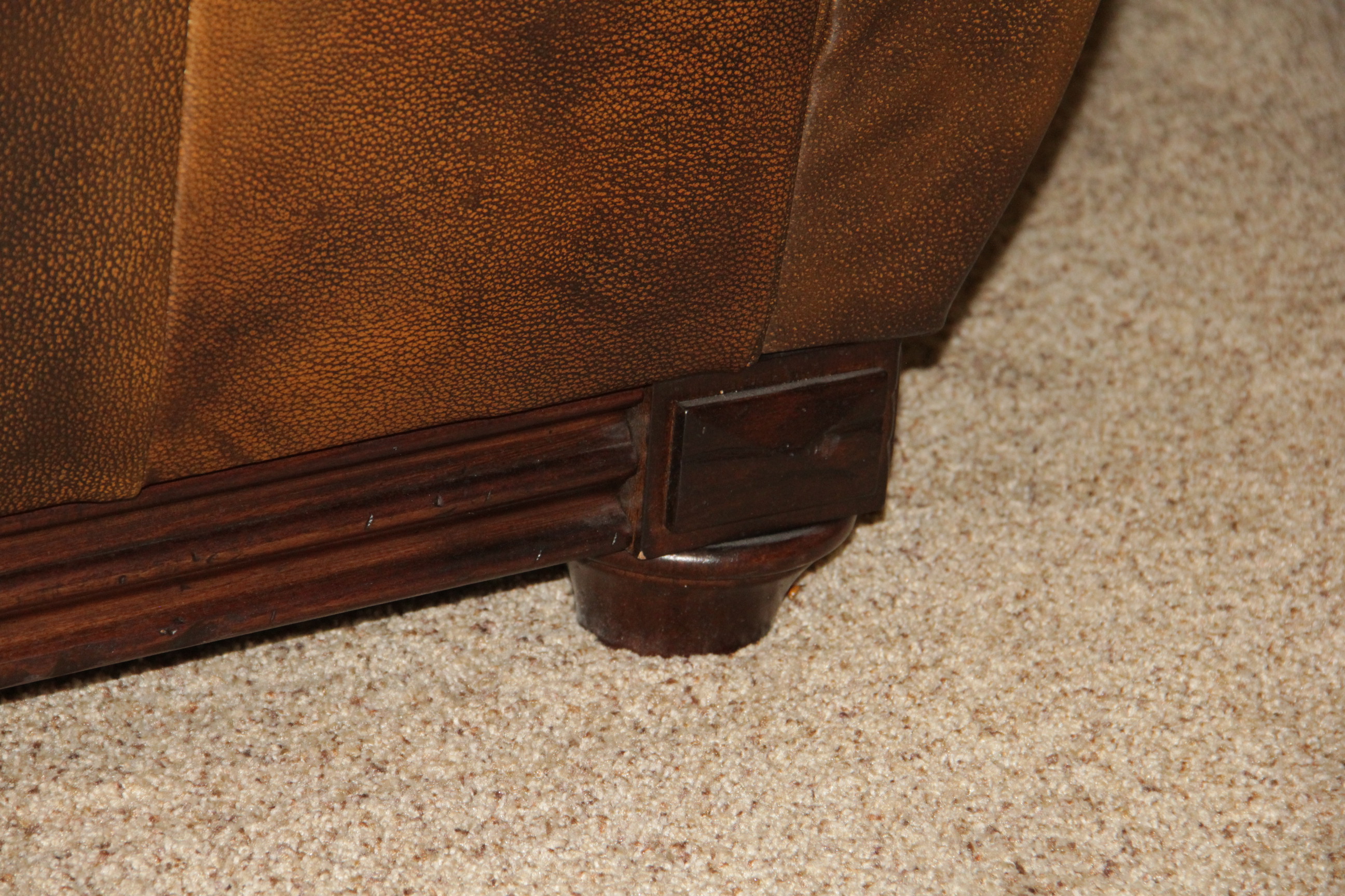 Brown Leather Sofa by Lane