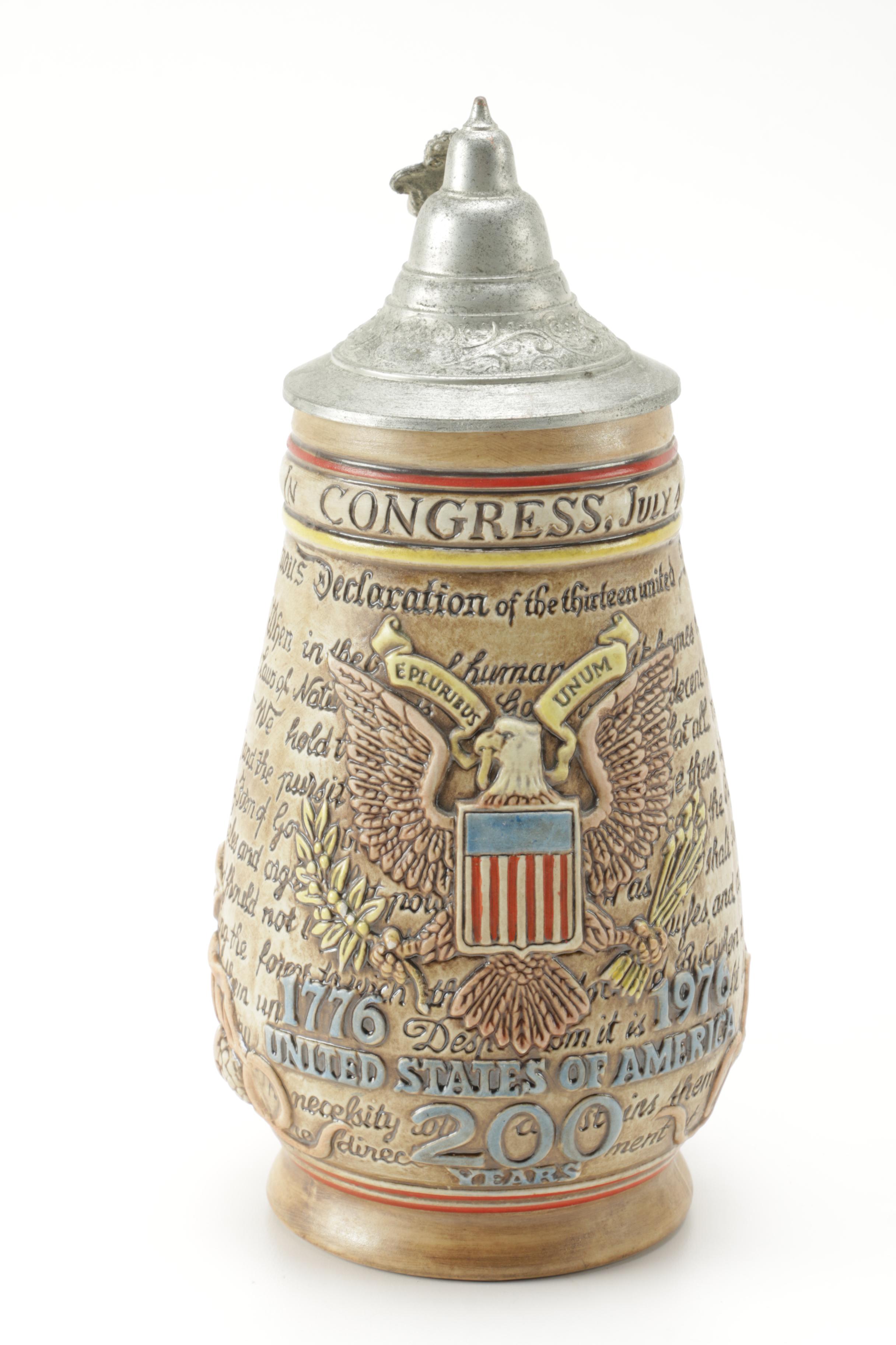 1976 US Bicentennial and Budweiser Centennial Beer Steins