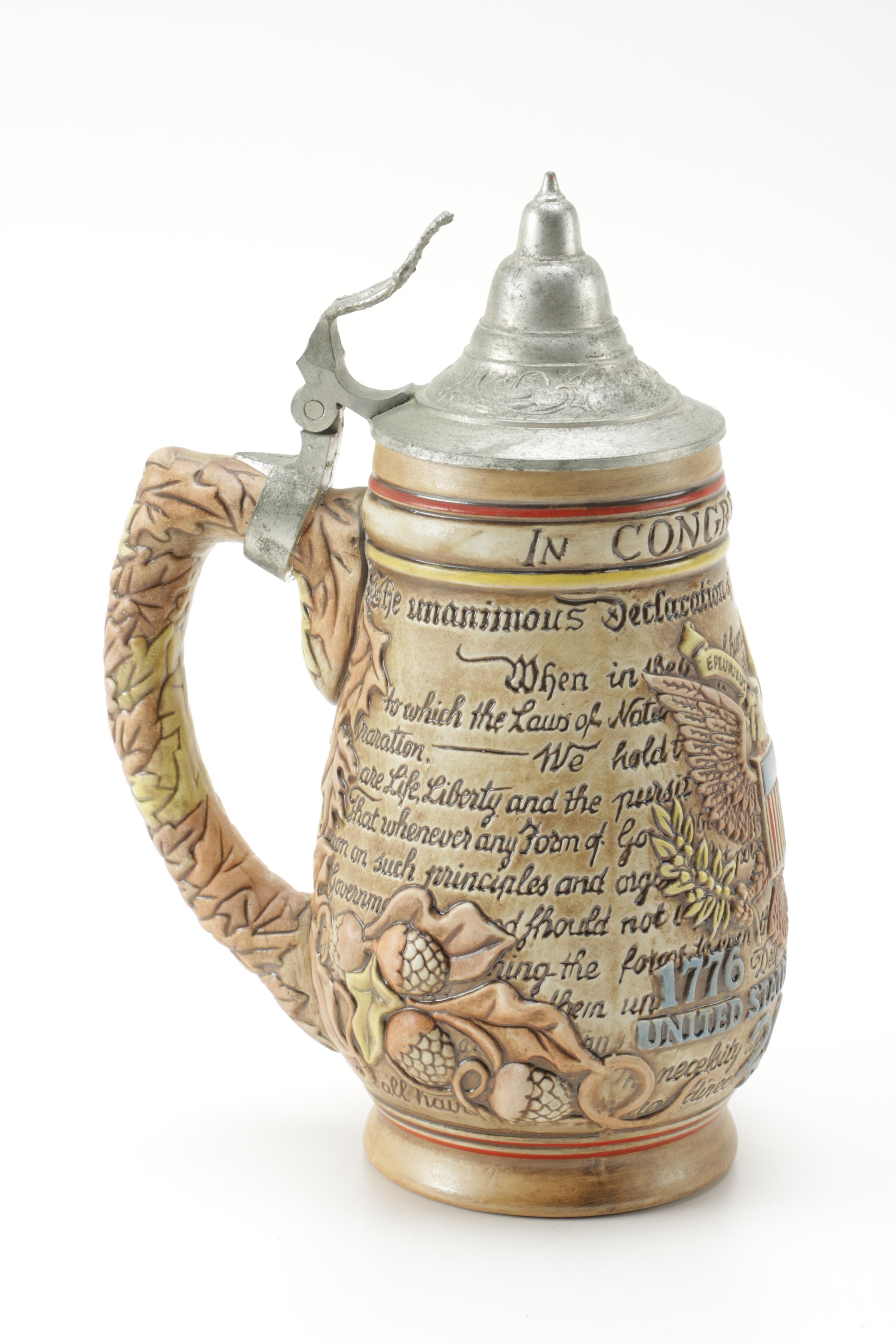 1976 US Bicentennial and Budweiser Centennial Beer Steins