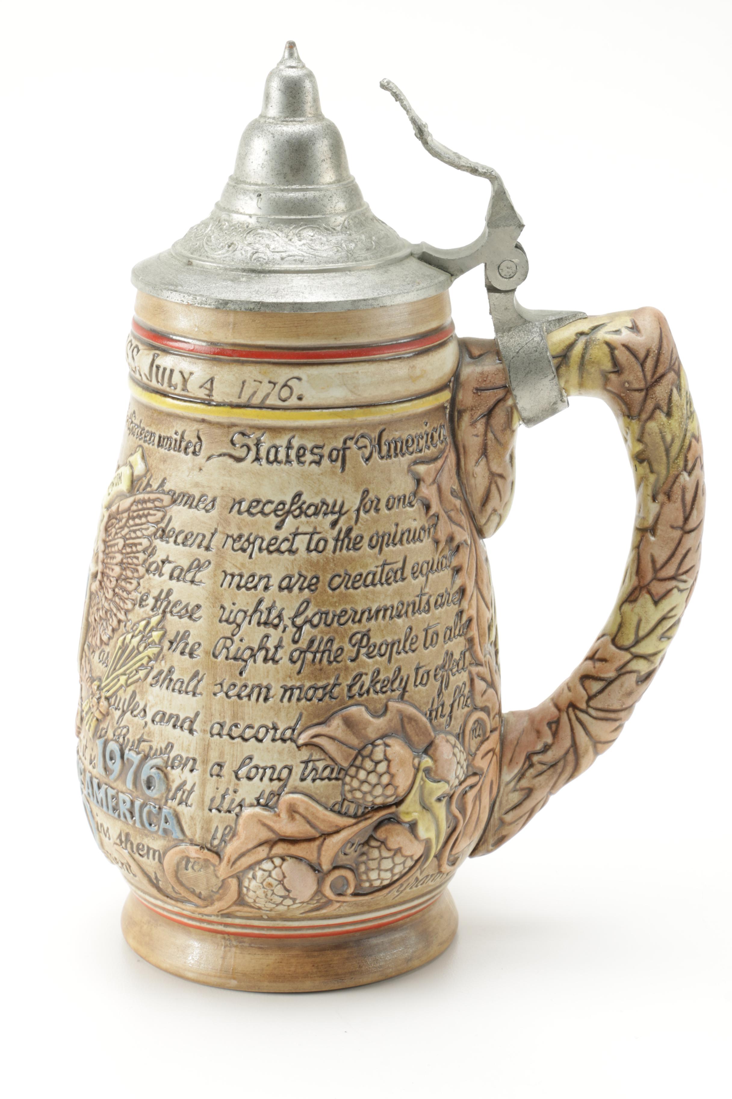 1976 US Bicentennial and Budweiser Centennial Beer Steins