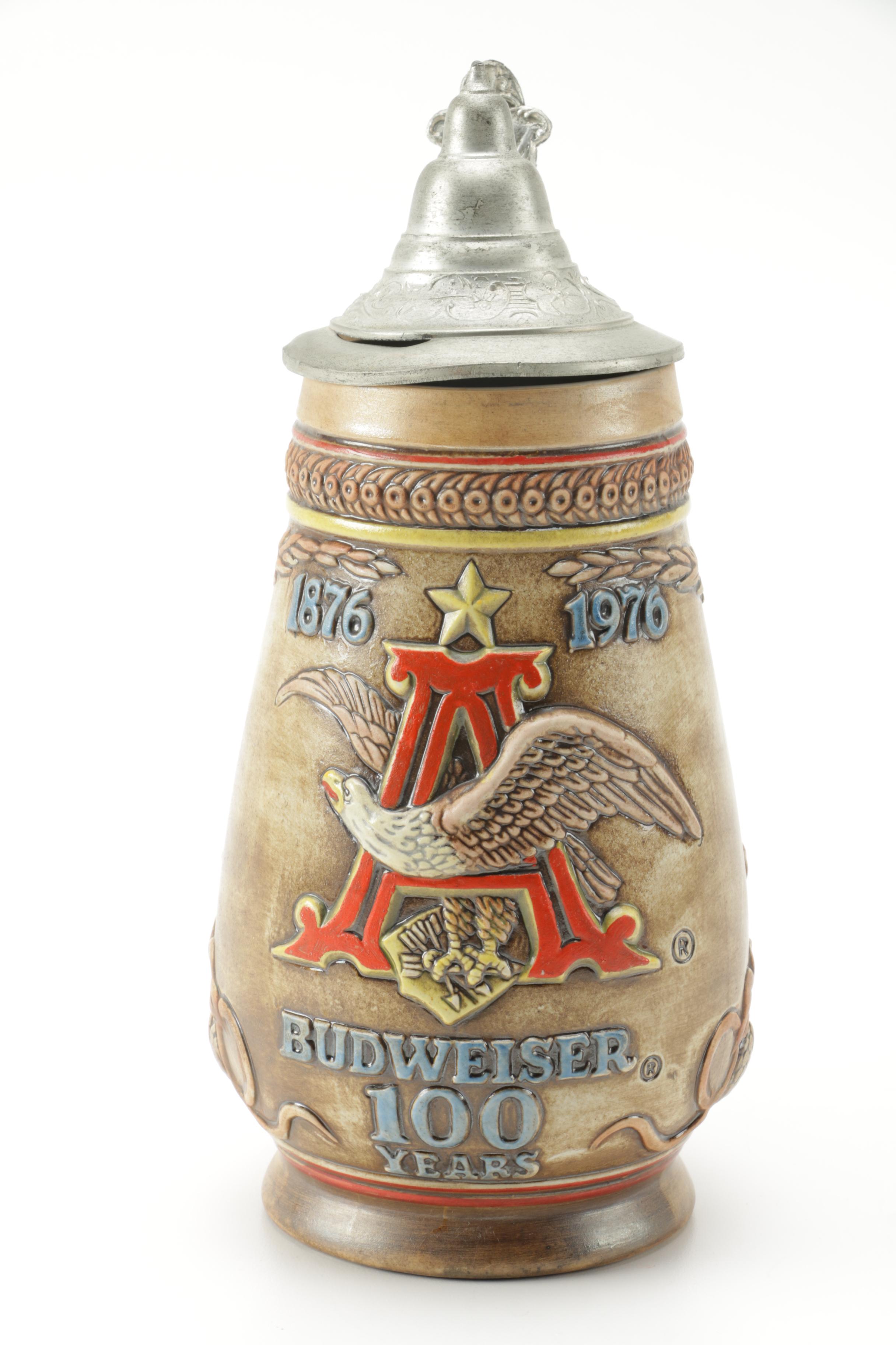 1976 US Bicentennial and Budweiser Centennial Beer Steins