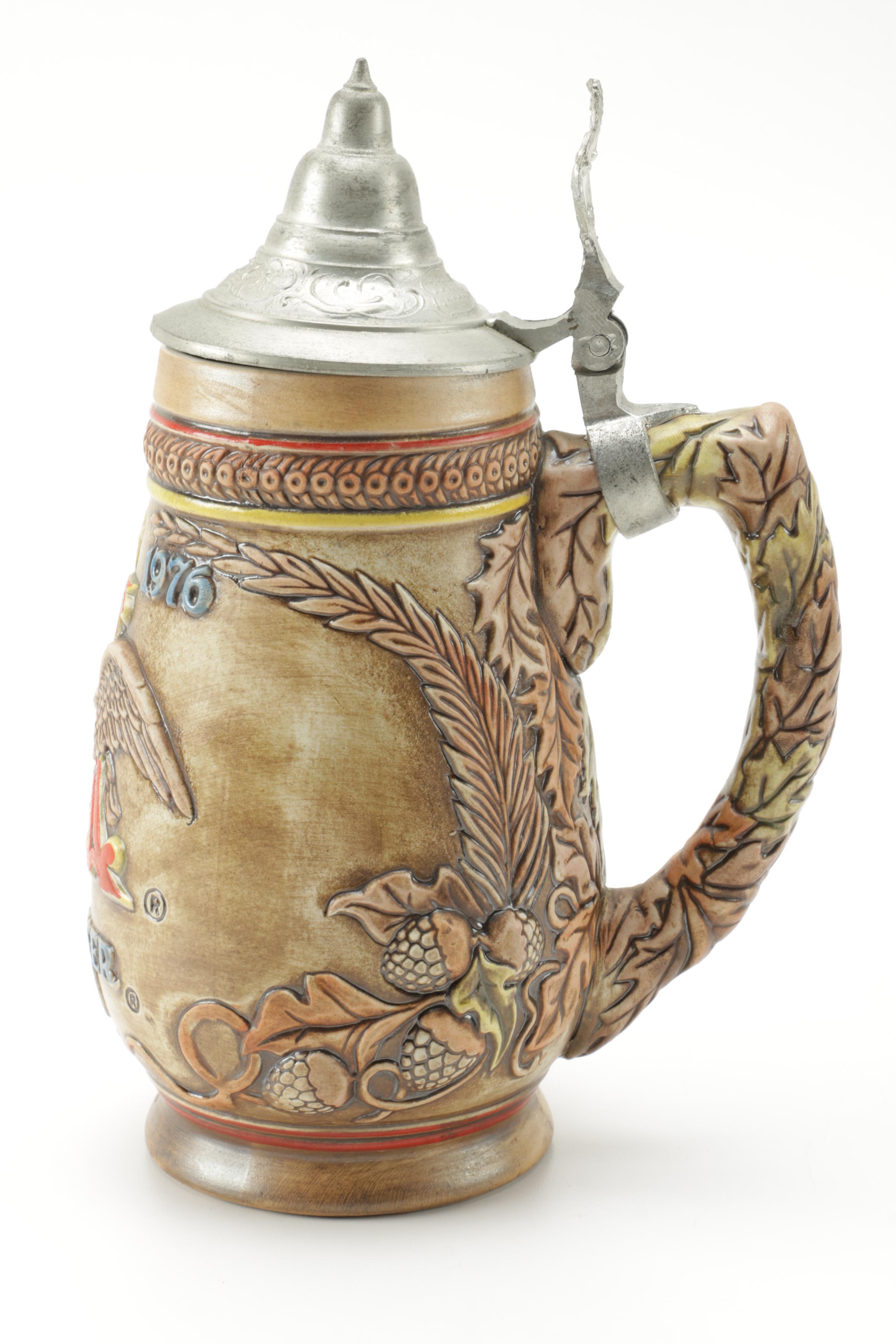 1976 US Bicentennial and Budweiser Centennial Beer Steins