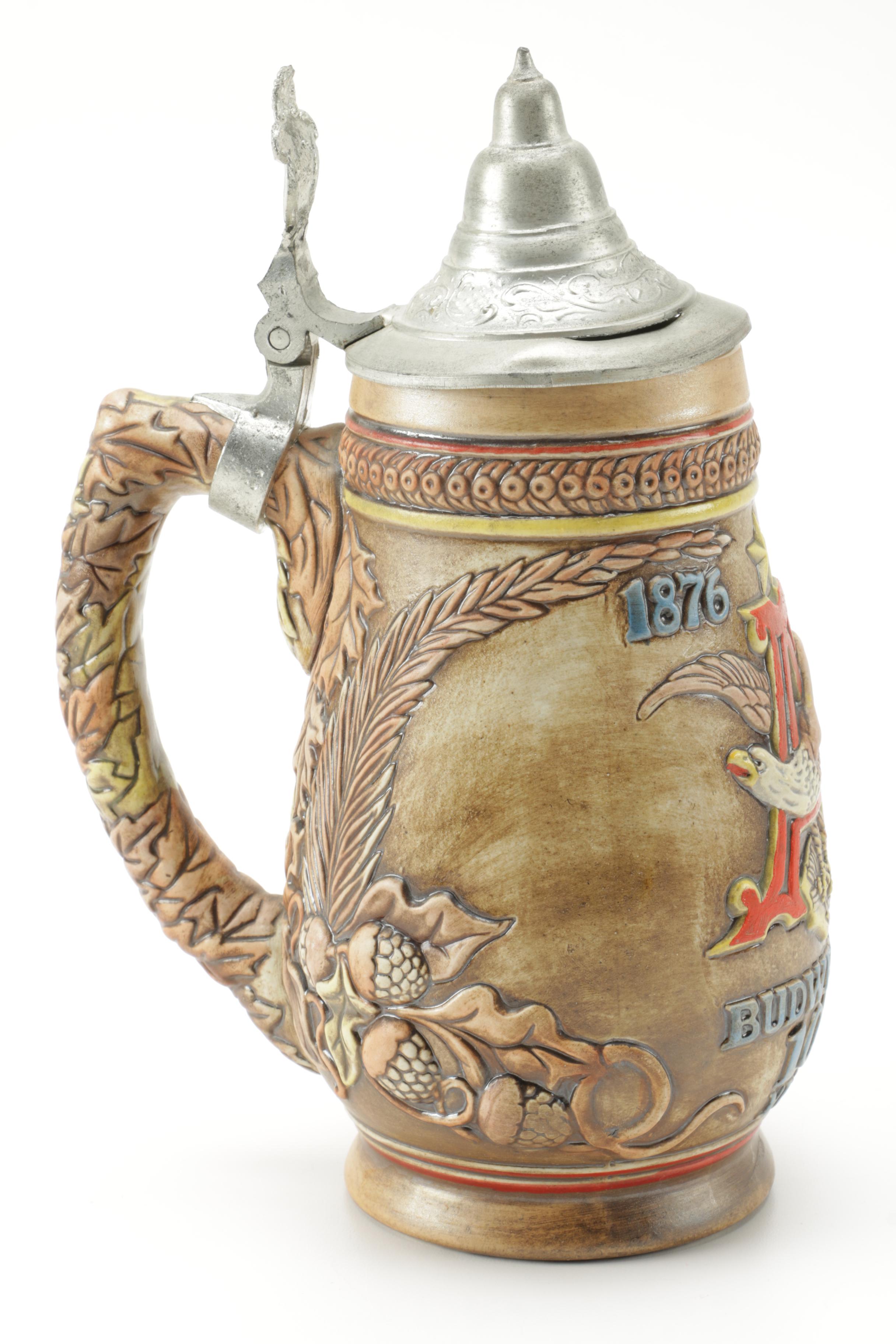 1976 US Bicentennial and Budweiser Centennial Beer Steins