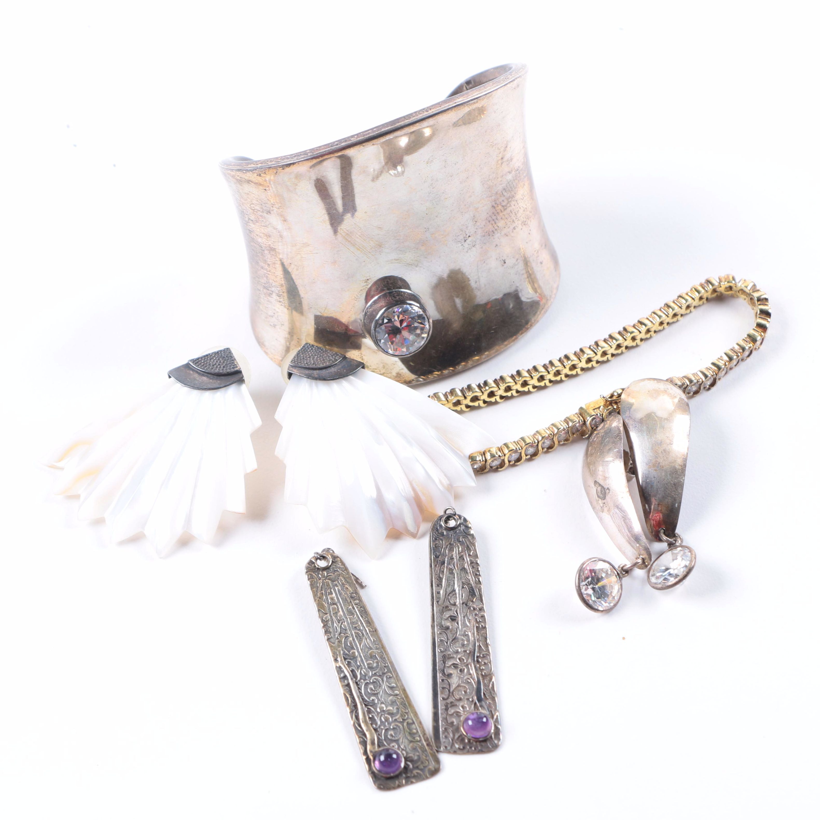 Sterling Silver Jewelry With Amethyst