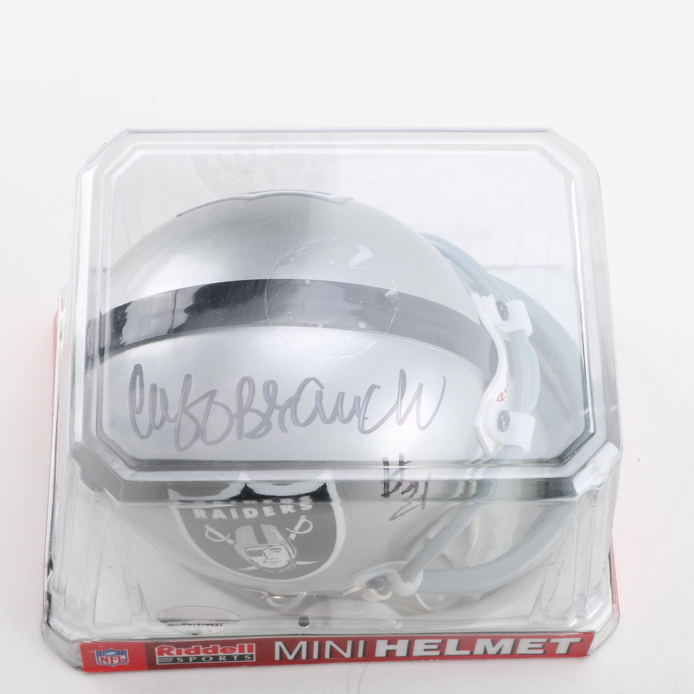 Cliff Branch Signed NFL Oakland Raiders Mini Helmet