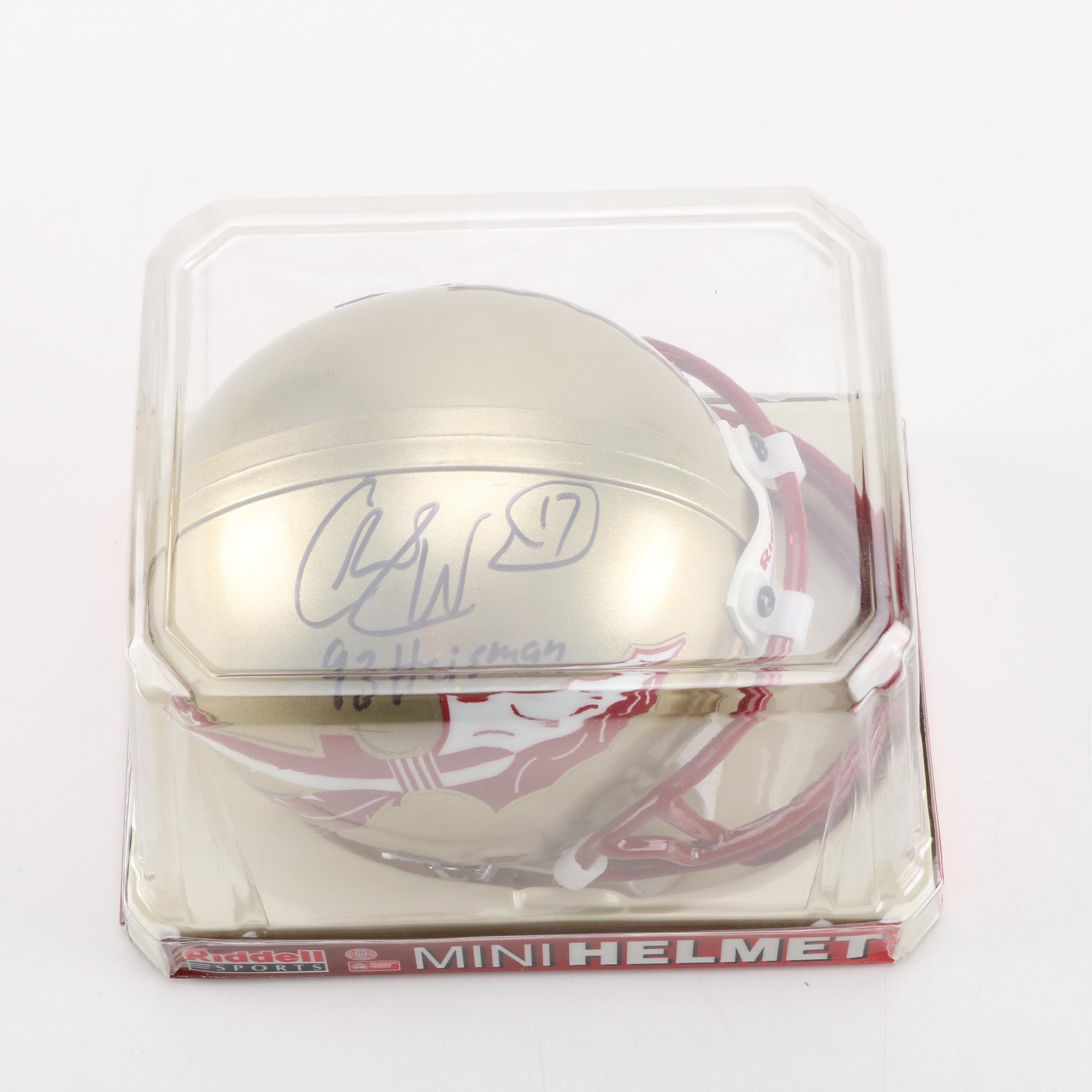 Chris Weinke Signed Mini Helmet