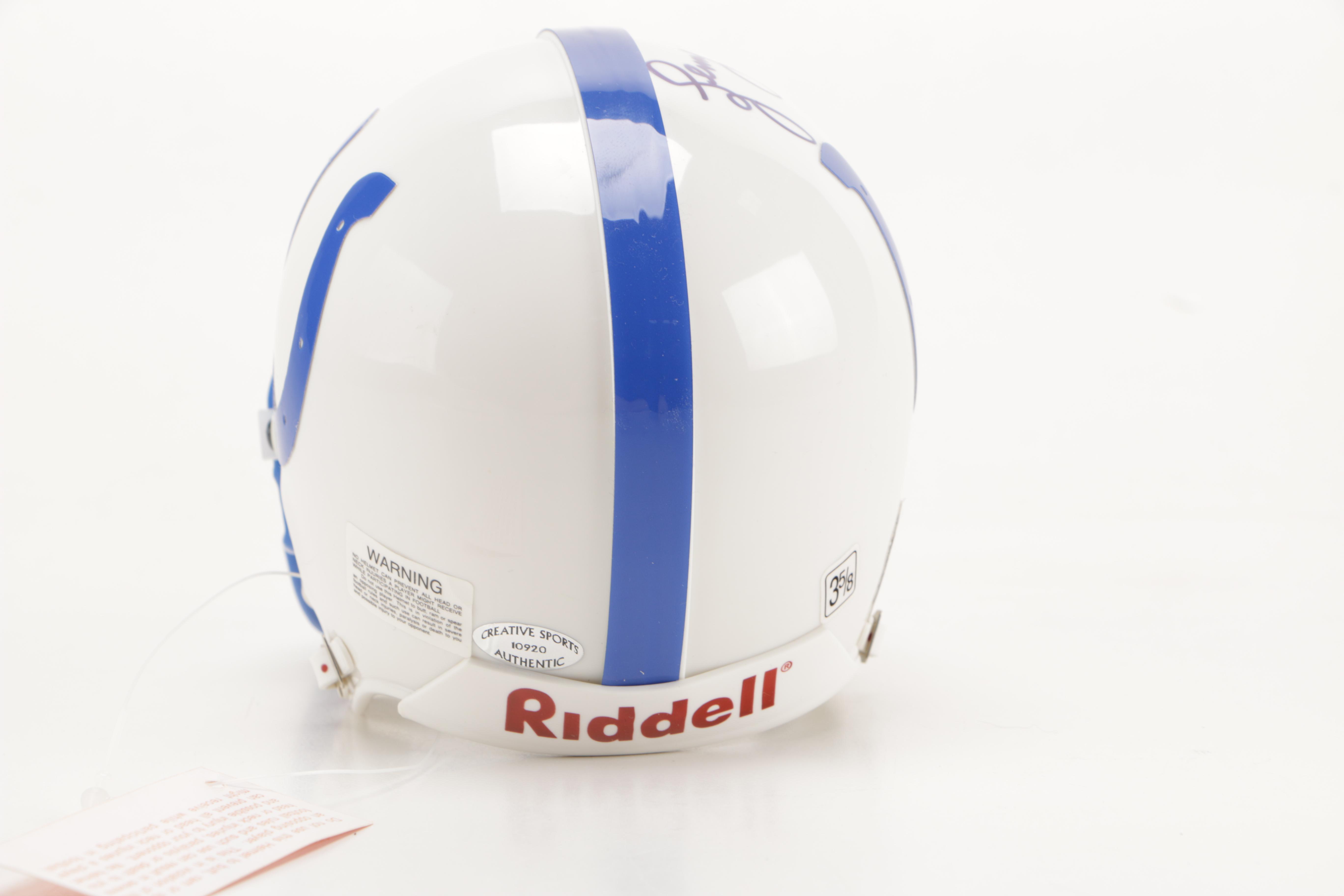 Lenny Moore Signed Mini Helmet