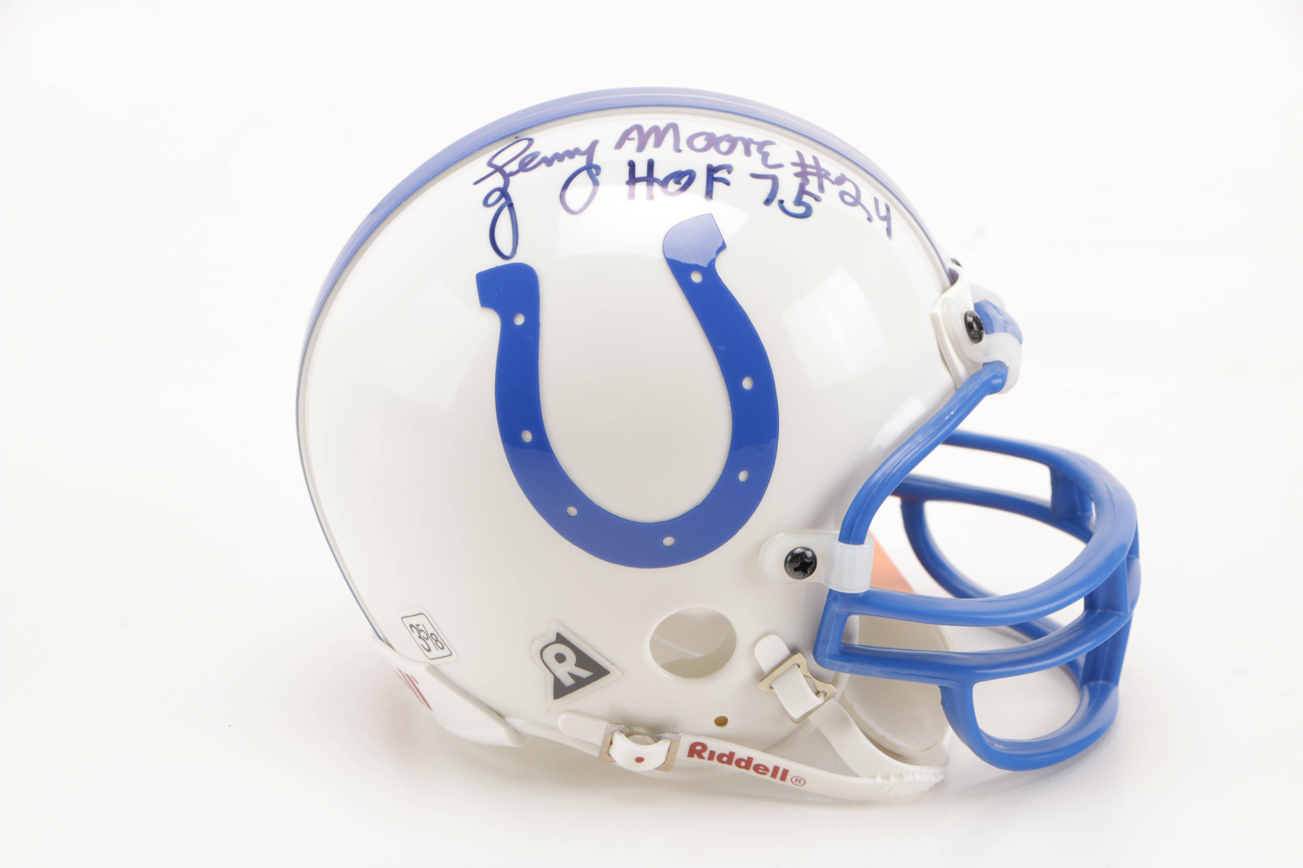 Lenny Moore Signed Mini Helmet