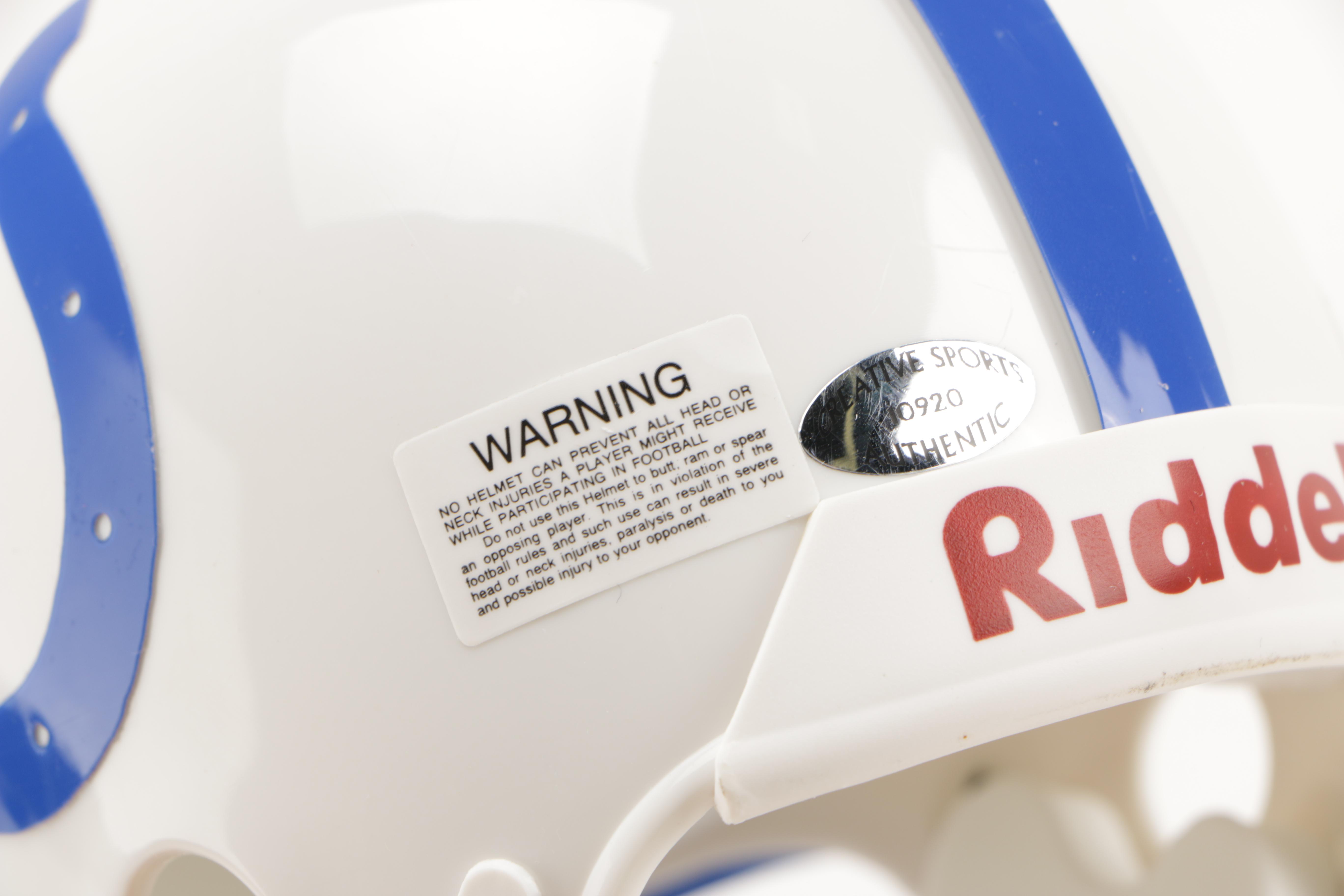 Lenny Moore Signed Mini Helmet